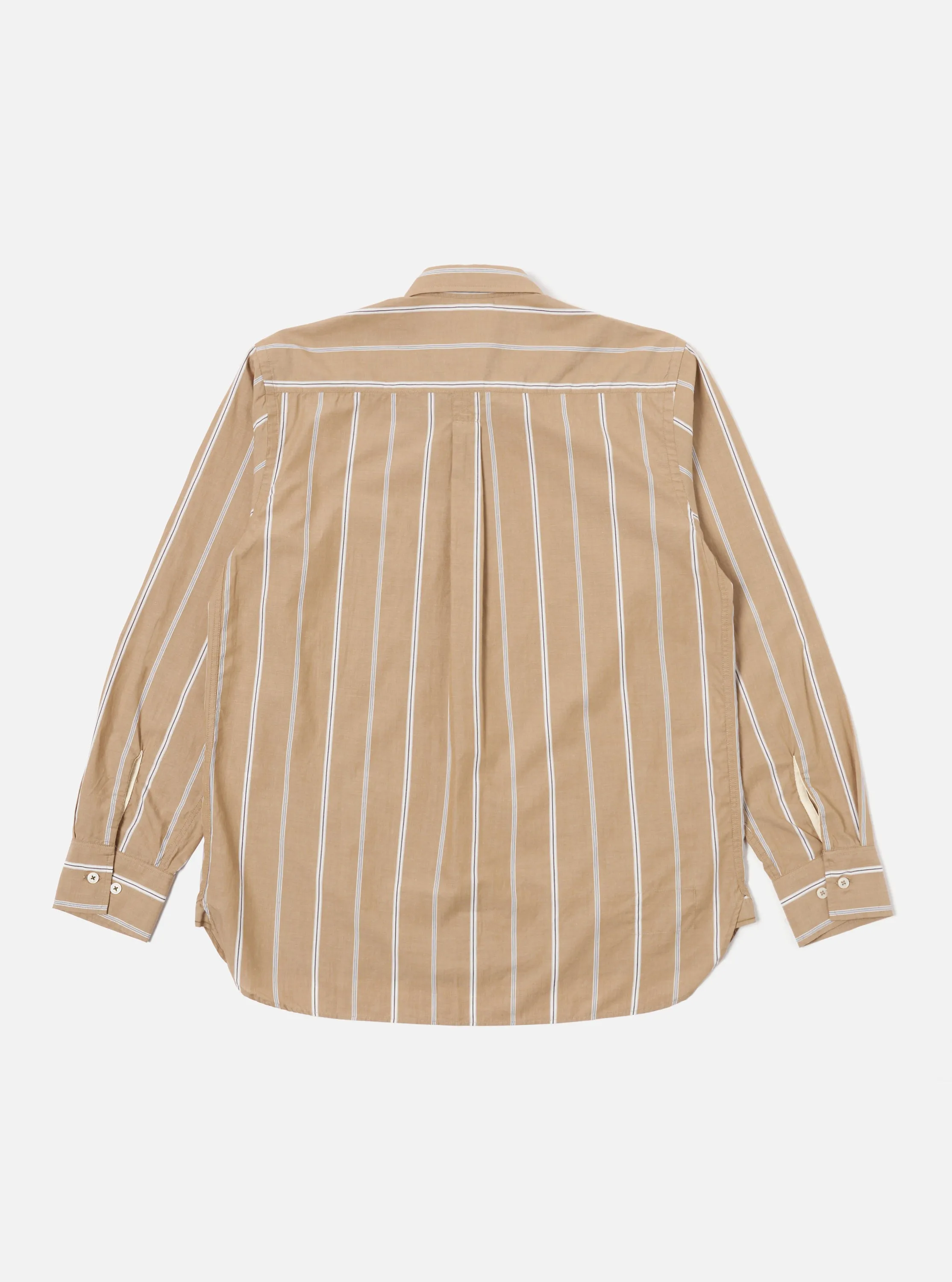 Universal Works Lazy Day Shirt in Sand Sydney Stripe sold by Universal Works product image thumbnail 2