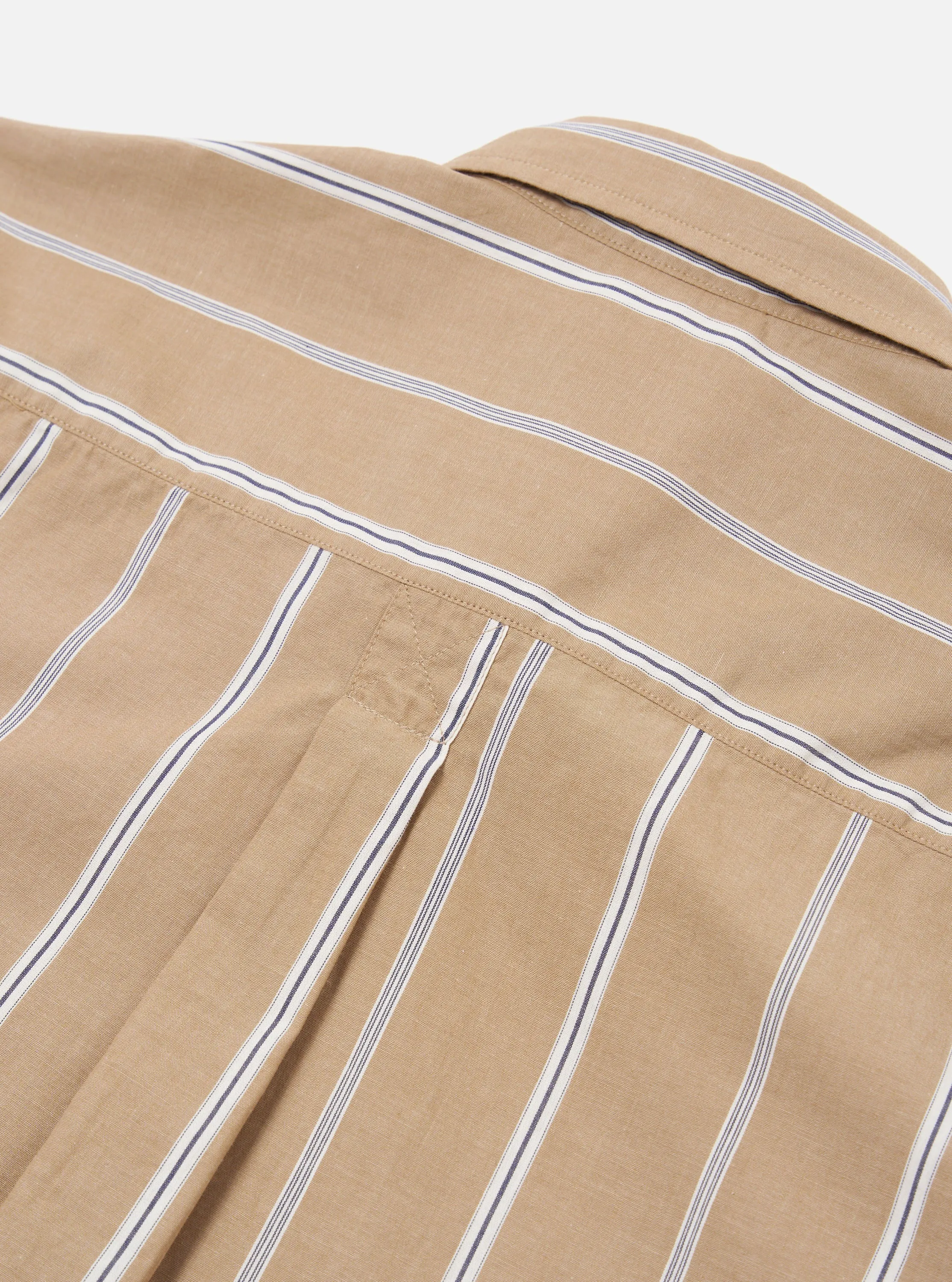 Universal Works Lazy Day Shirt in Sand Sydney Stripe sold by Universal Works product image thumbnail 4