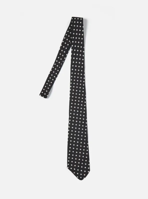 Universal Works Tie in Black Dot Print sold by Universal Works