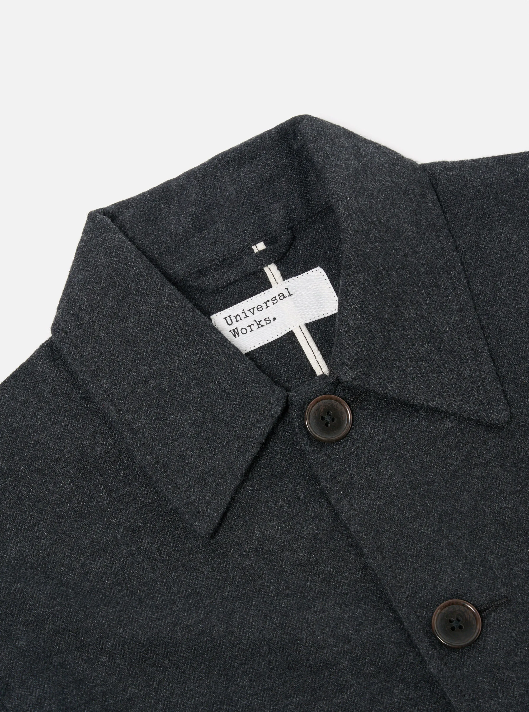 Universal Works Merchant Jacket in Charcoal Veta Upcycled Cotton sold by Universal Works product image thumbnail 3