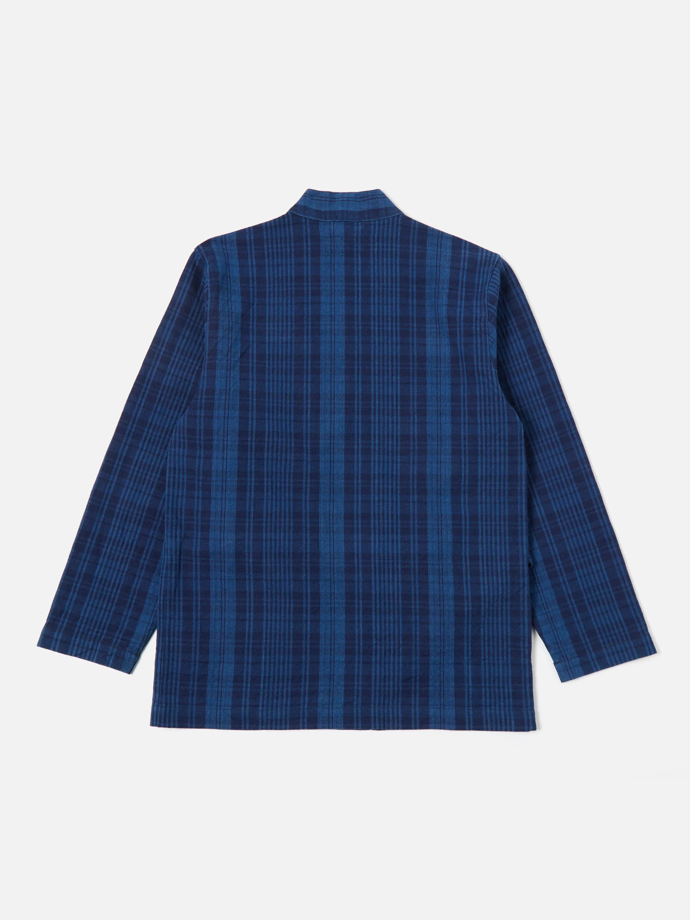 Universal Works Kyoto Work Jacket in Indigo Plaid sold by Universal Works product image thumbnail 3