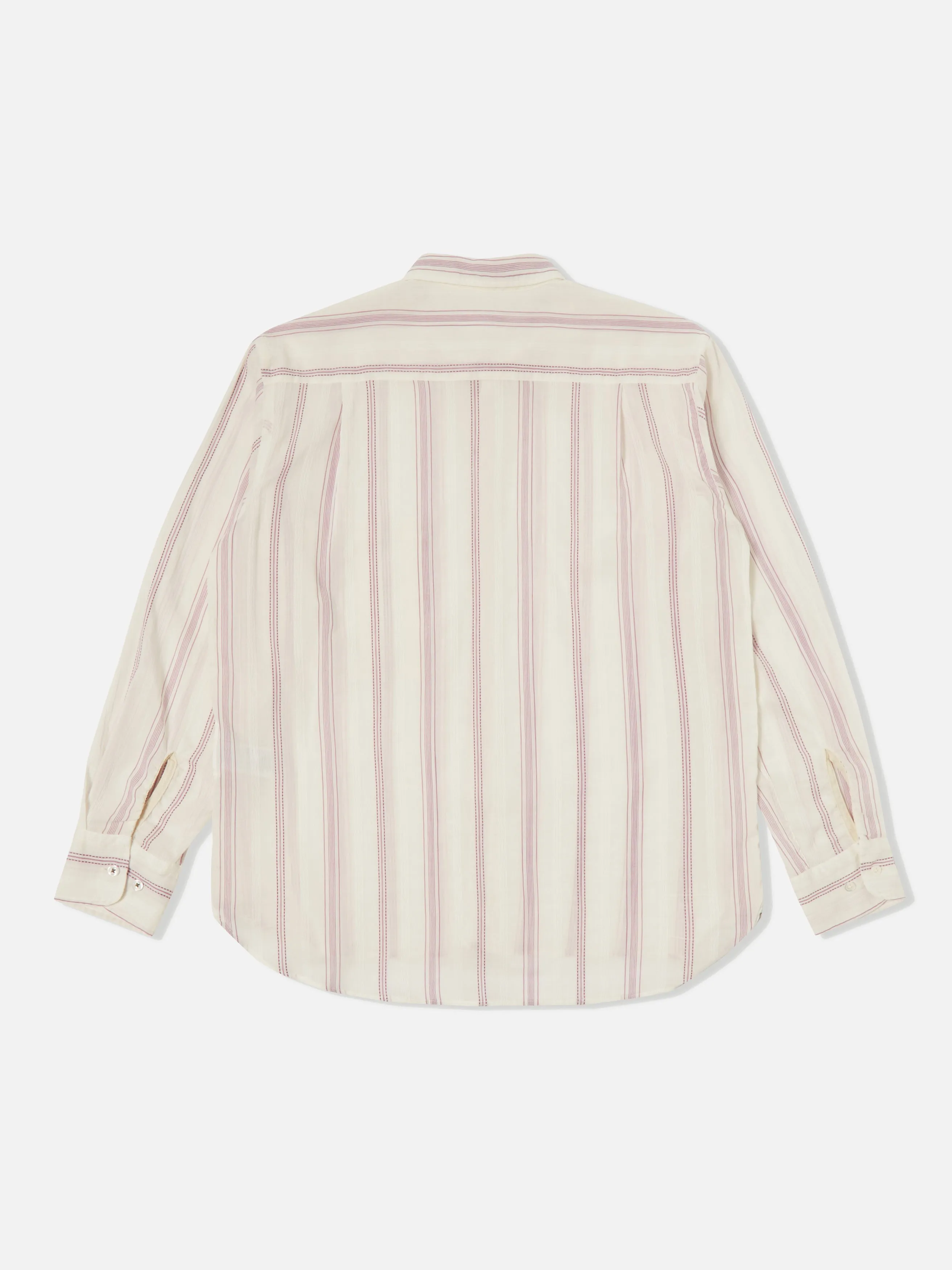Universal Works Square Pocket Shirt in Ecru/Lilac Hendrix Curry Stripe sold by Universal Works product image thumbnail 2