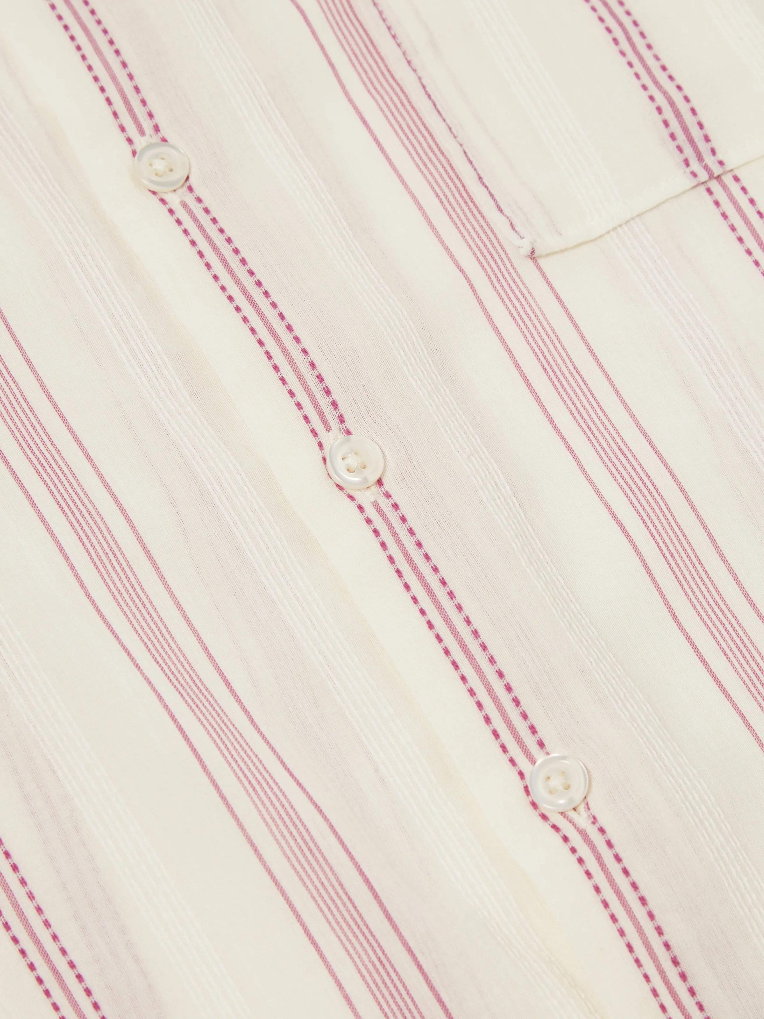 Universal Works Square Pocket Shirt in Ecru/Lilac Hendrix Curry Stripe sold by Universal Works product image thumbnail 4