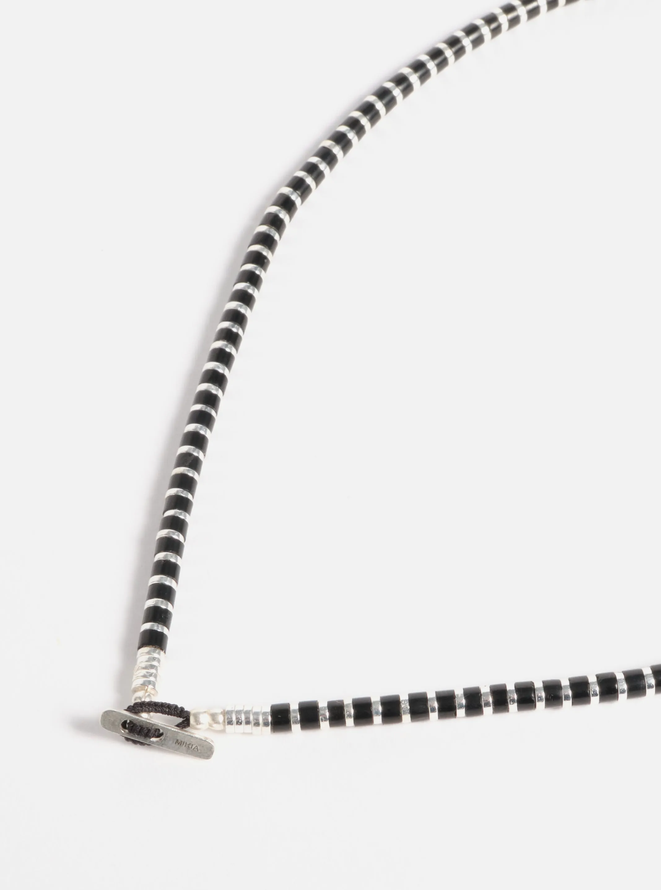 Mikia Heishi Hematite Necklace in Jet/Hematite/Sterling Silver sold by Universal Works product image thumbnail 2