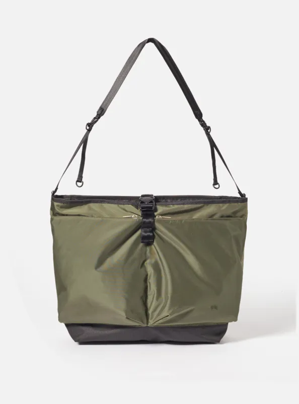 F/CE.® Lightweight Courier Shoulder Bag in Sage Green Nylon sold by Universal Works