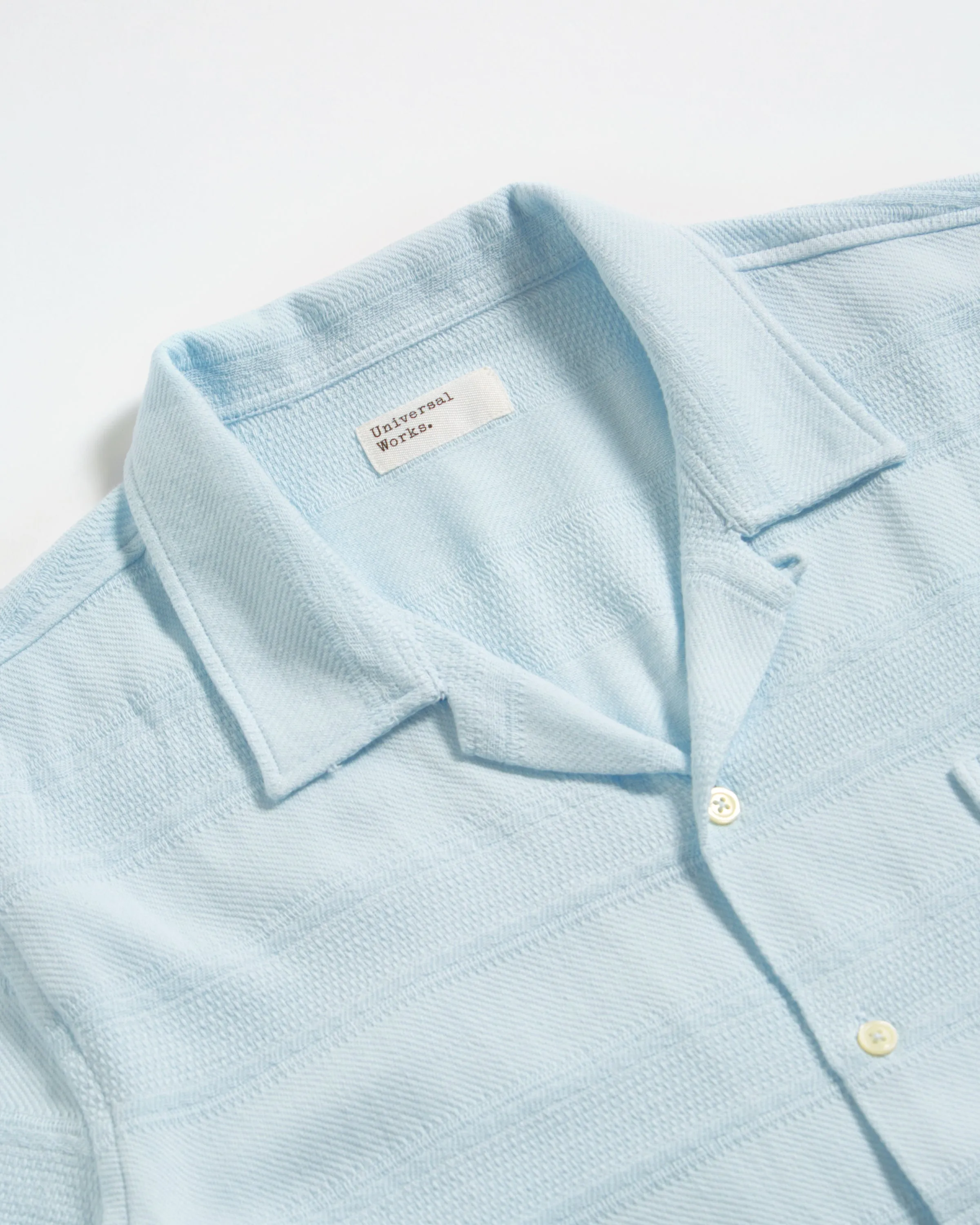 Universal Works Road Shirt in Sky Tipzzi Stripe sold by Universal Works product image thumbnail 3