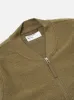 Universal Works Zip Bomber in Lovat Wool Fleece sold by Universal Works