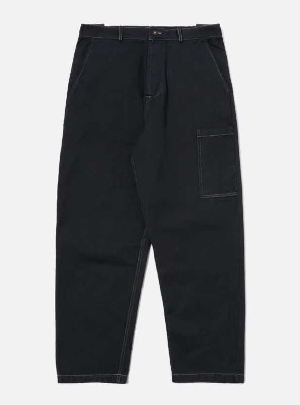 Universal Works Coverall Pant in Black Cali Denim sold by Universal Works