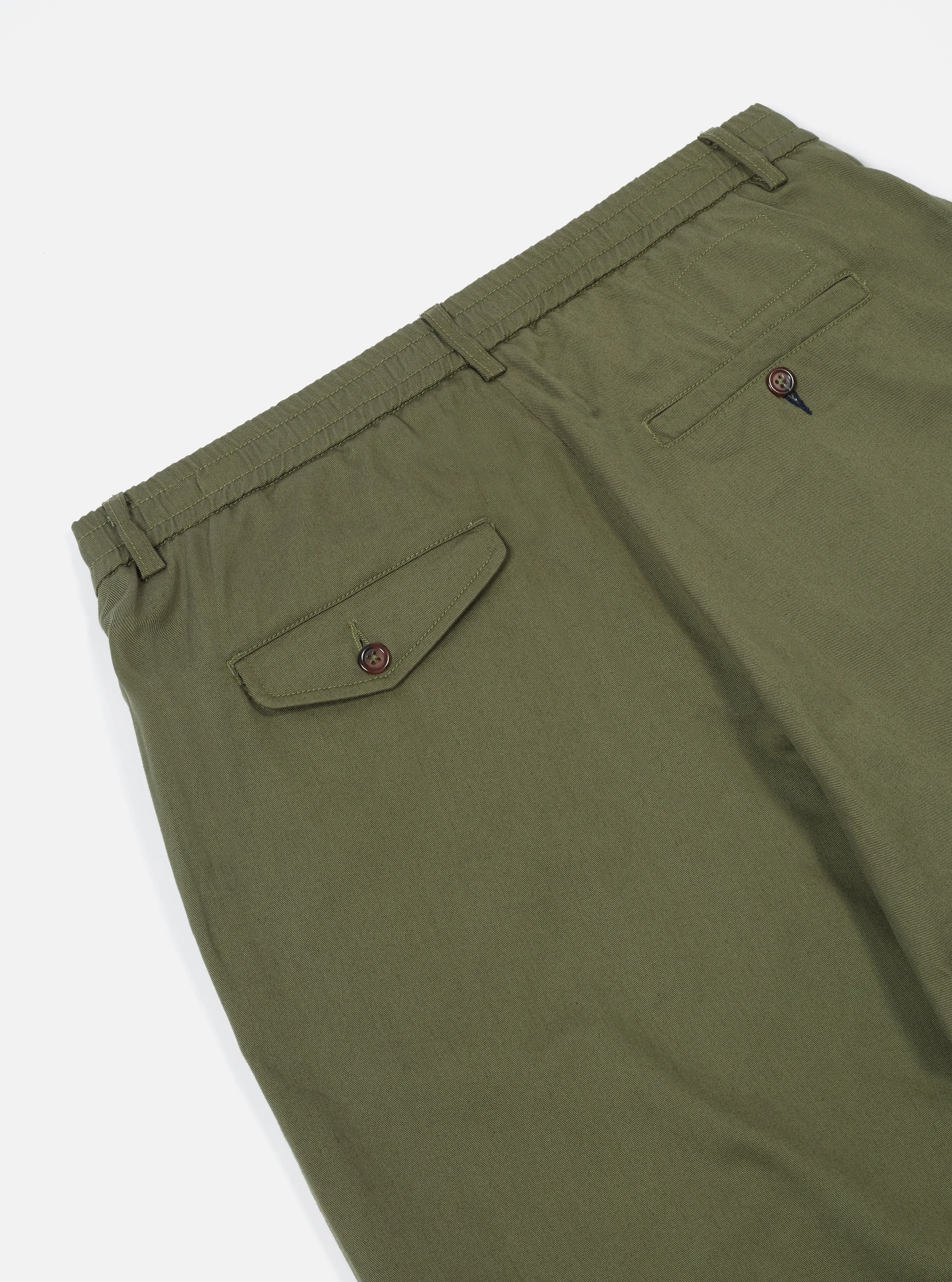 Light Olive Twill Pleated Track Pant sold by Universal Works product image thumbnail 5