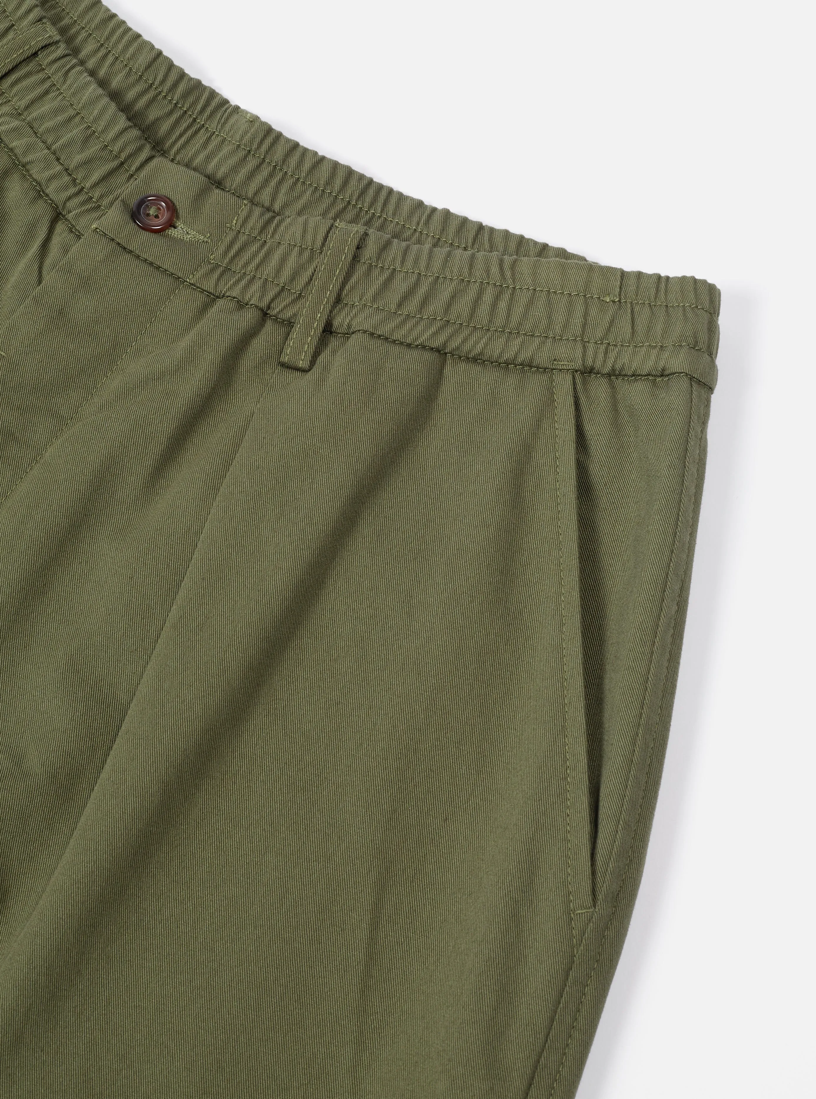 Light Olive Twill Pleated Track Pant sold by Universal Works product image thumbnail 4