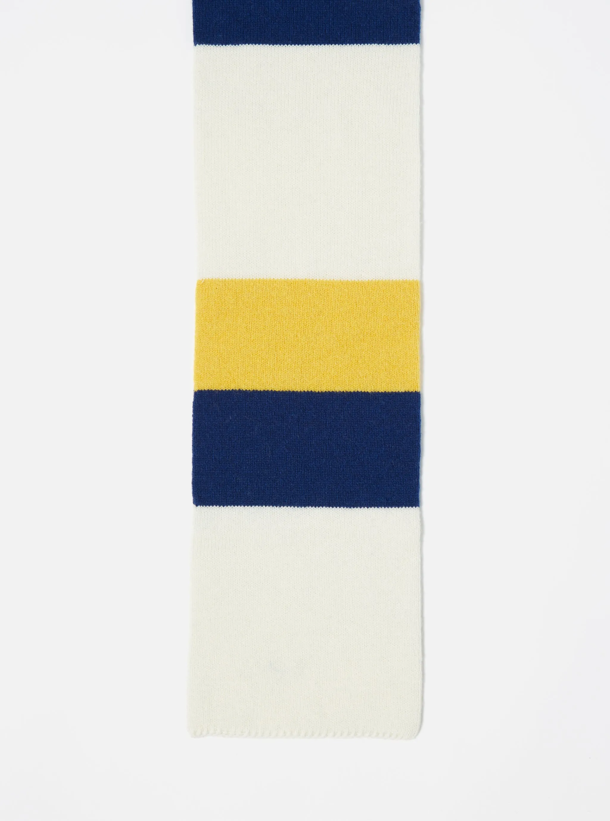 Ecru/Yellow/Blue Soft Wool Deluxe Football Scarf sold by Universal Works product image thumbnail 2