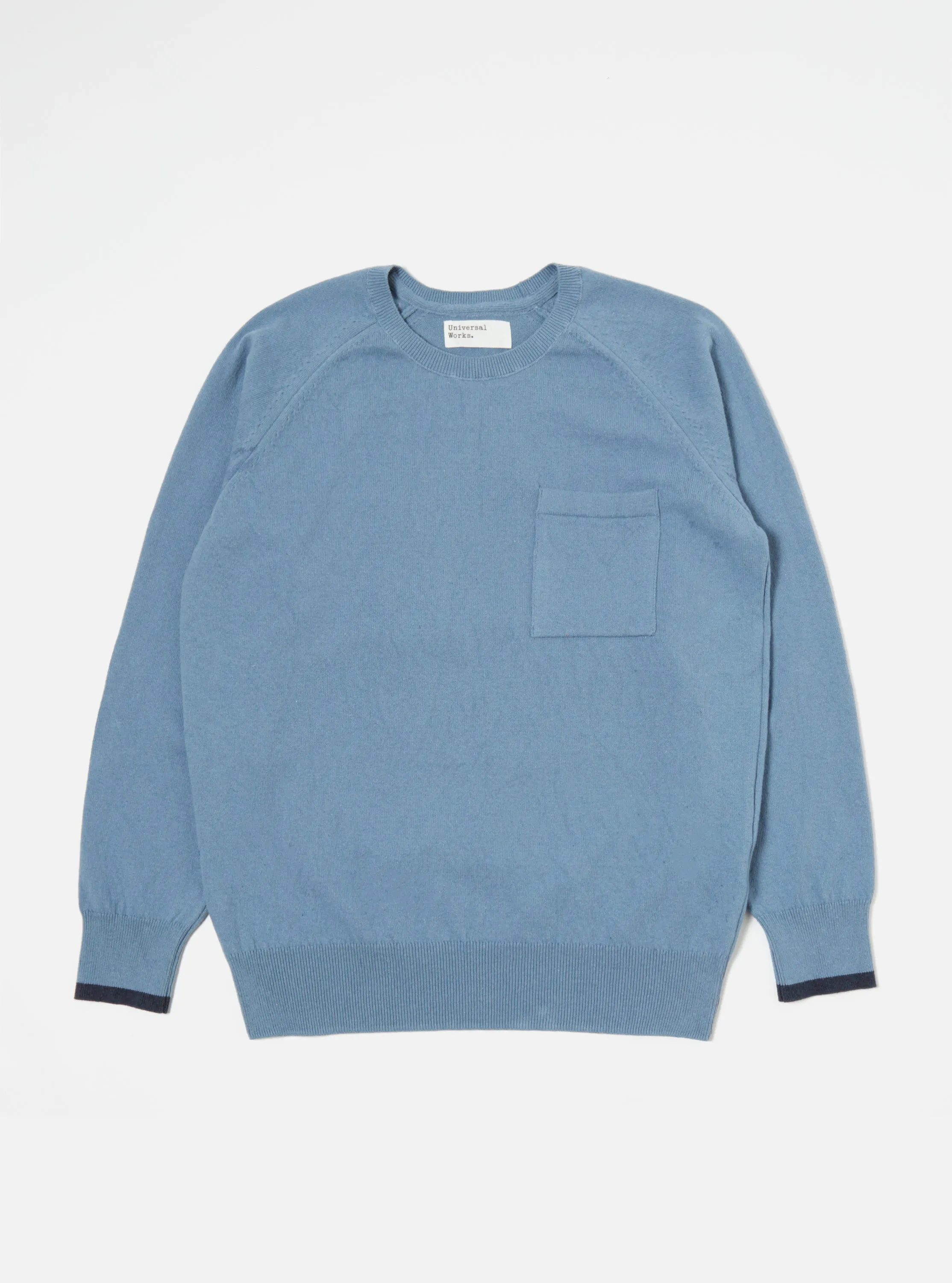 Universal Works Loose Pocket Crew in Chambray Eco Cotton sold by Universal Works product image thumbnail 2