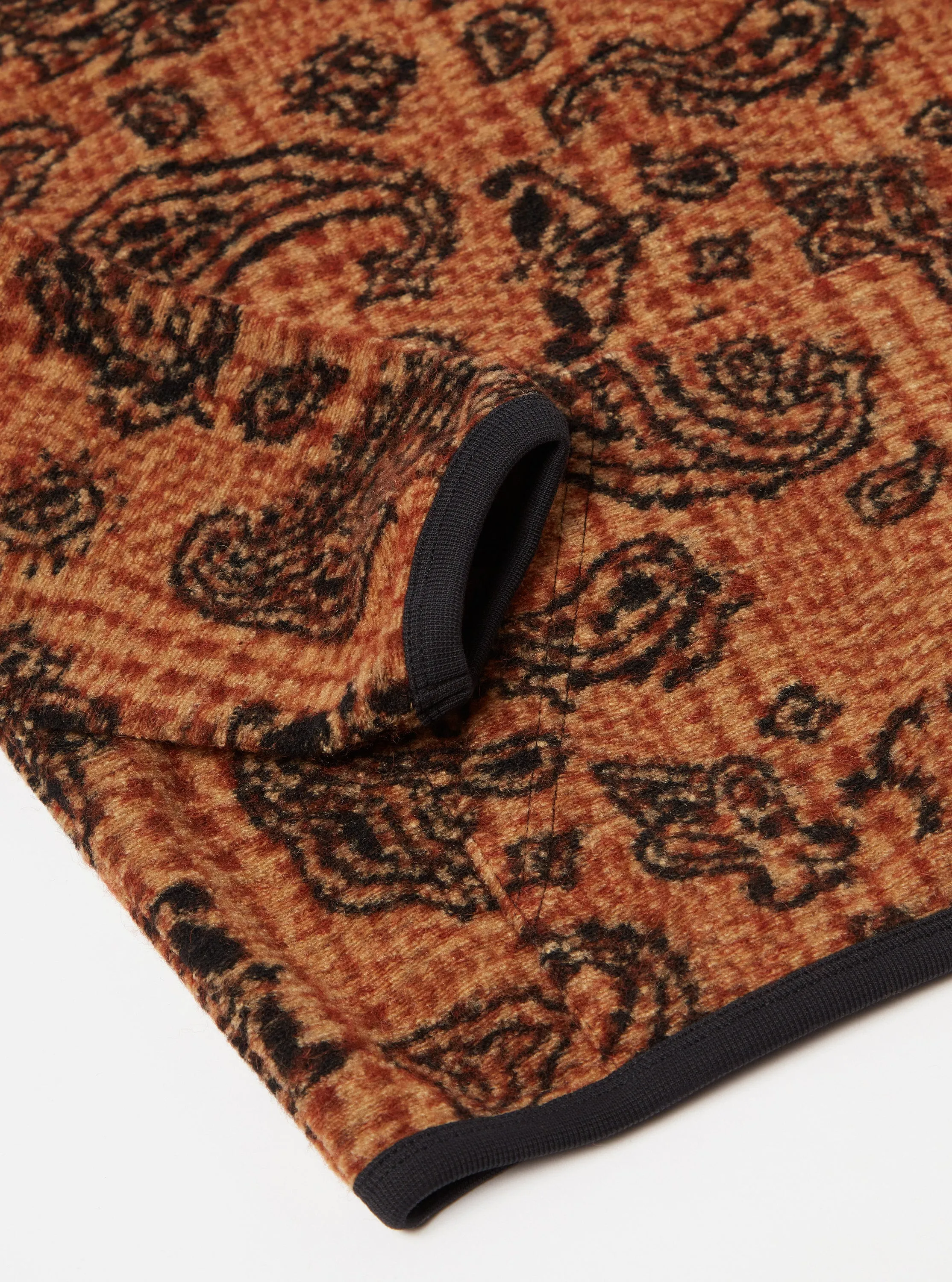 Universal Works Beach Hoodie in Cinnamon Paisley Check Fleece sold by Universal Works product image thumbnail 4