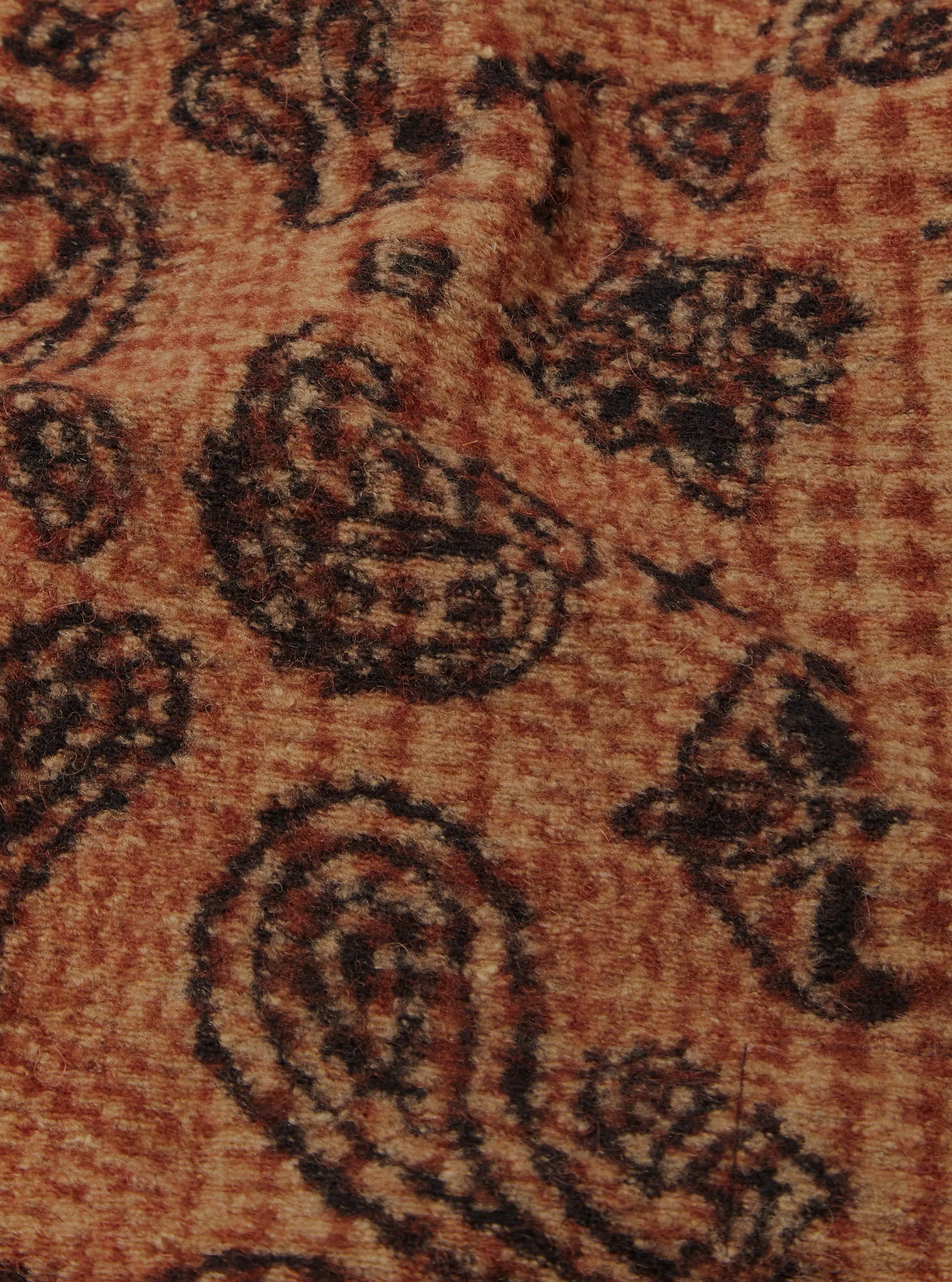 Universal Works Beach Hoodie in Cinnamon Paisley Check Fleece sold by Universal Works product image thumbnail 5