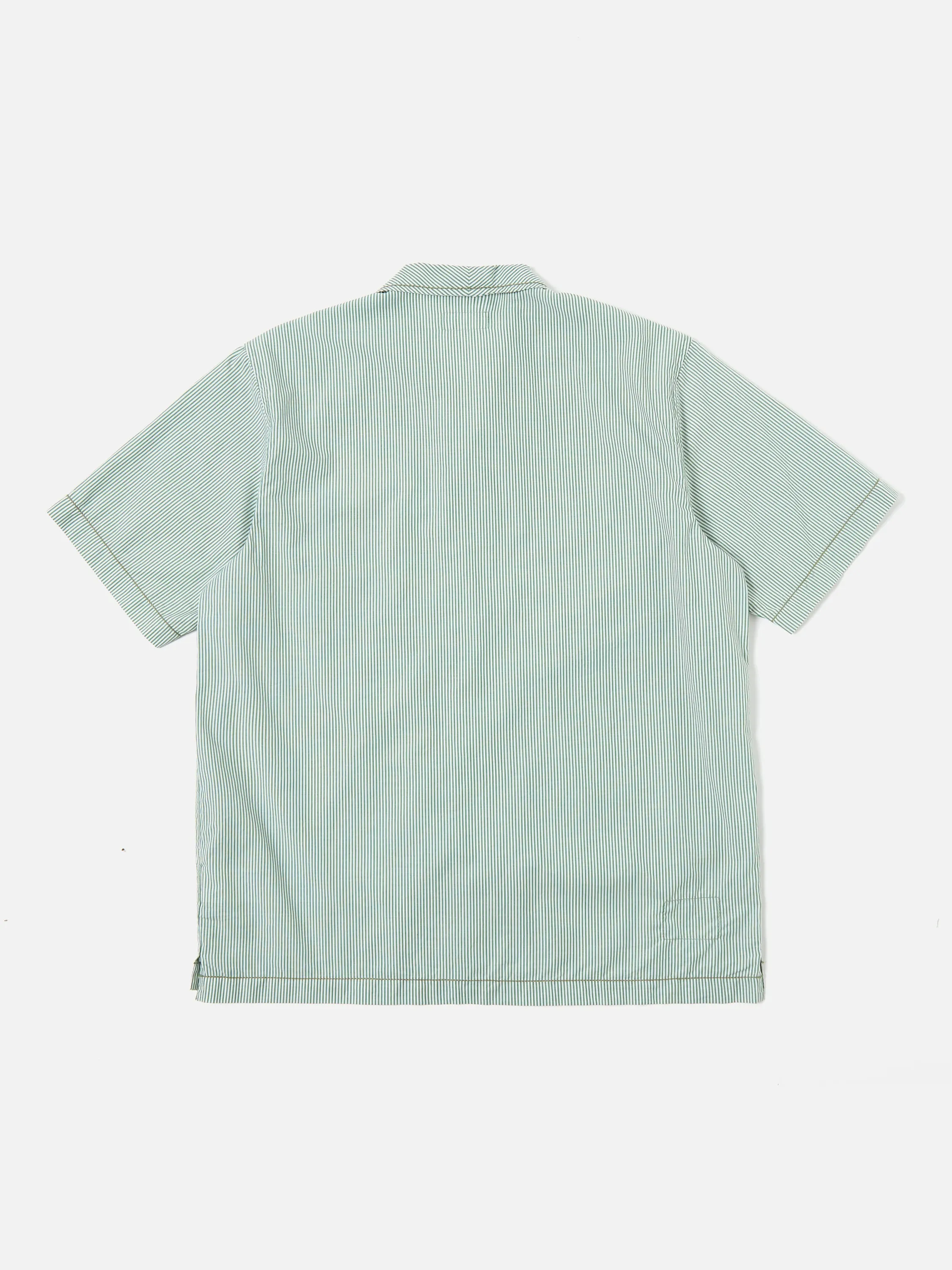 Universal Works Minari Shirt in Green Classic Stripes sold by Universal Works product image thumbnail 2