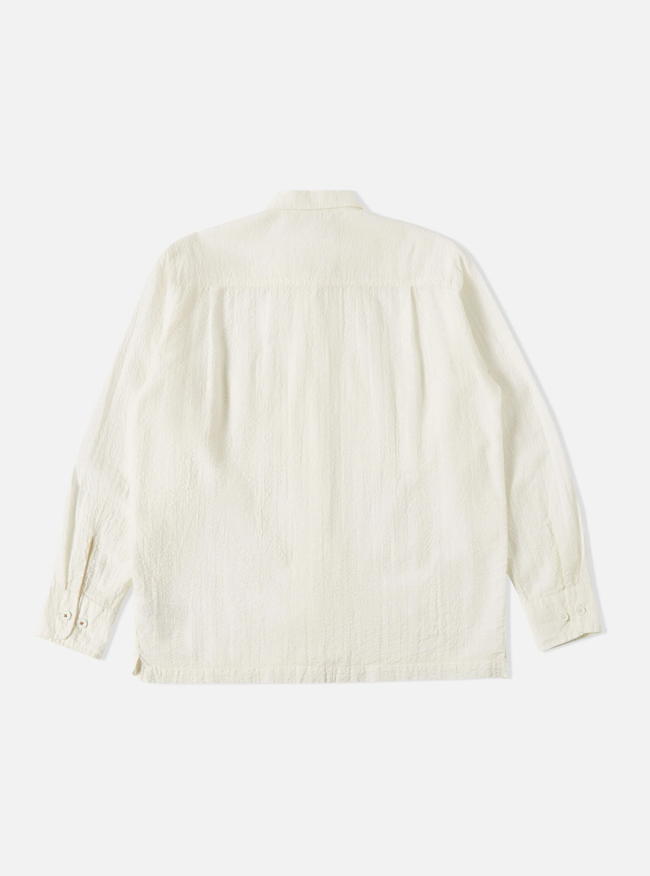 Universal Works L/S Utility Shirt in White Shin Seersucker sold by Universal Works product image thumbnail 3