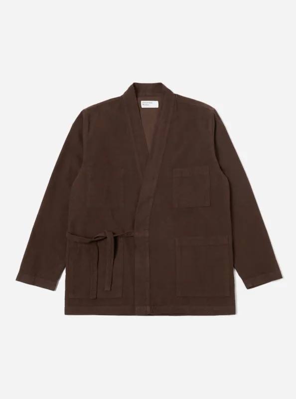 Universal Works Kyoto Work Jacket in Brown Fine Cord sold by Universal Works