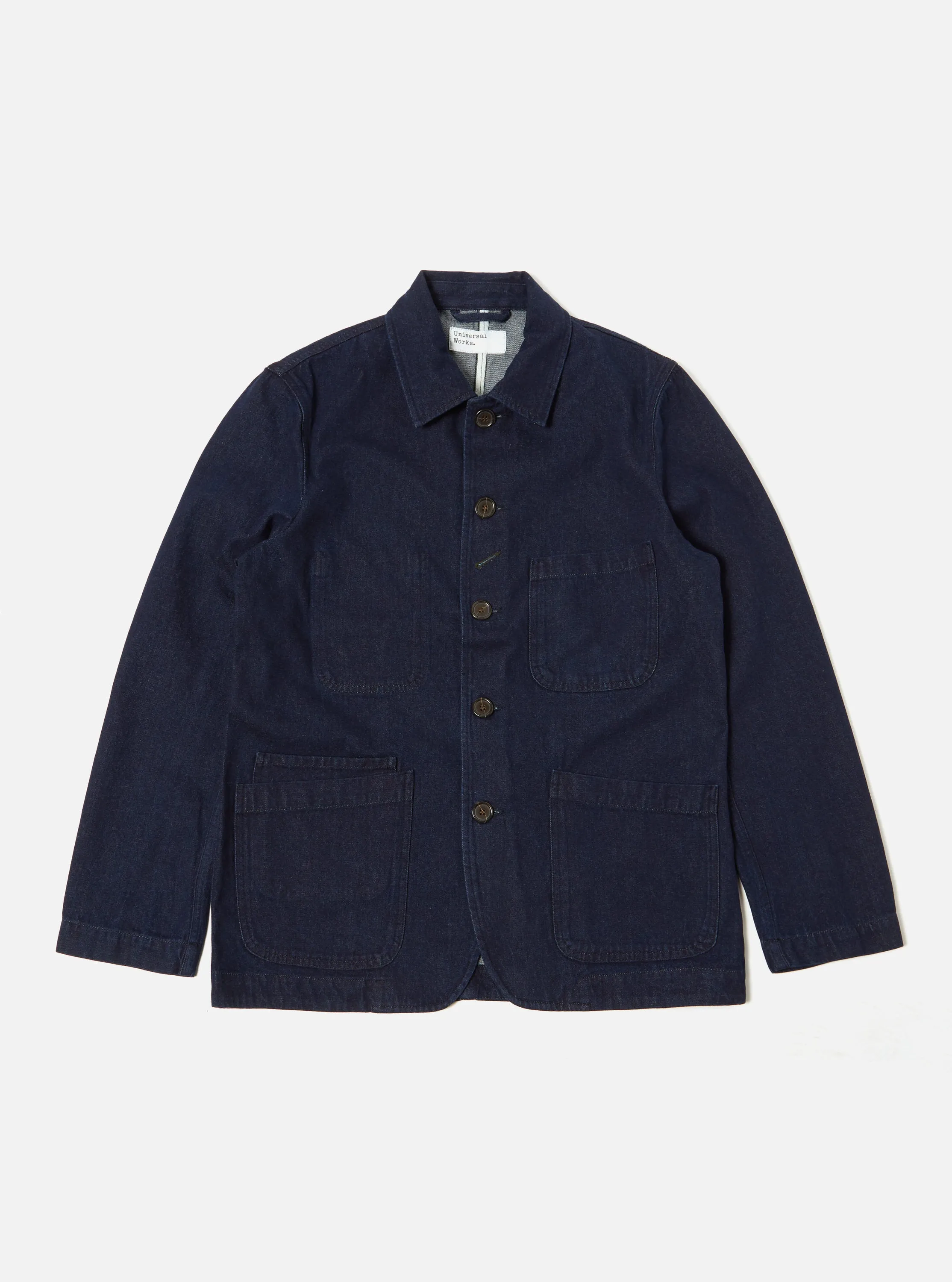 Universal Works Bakers Jacket in 11oz Indigo Denim sold by Universal Works