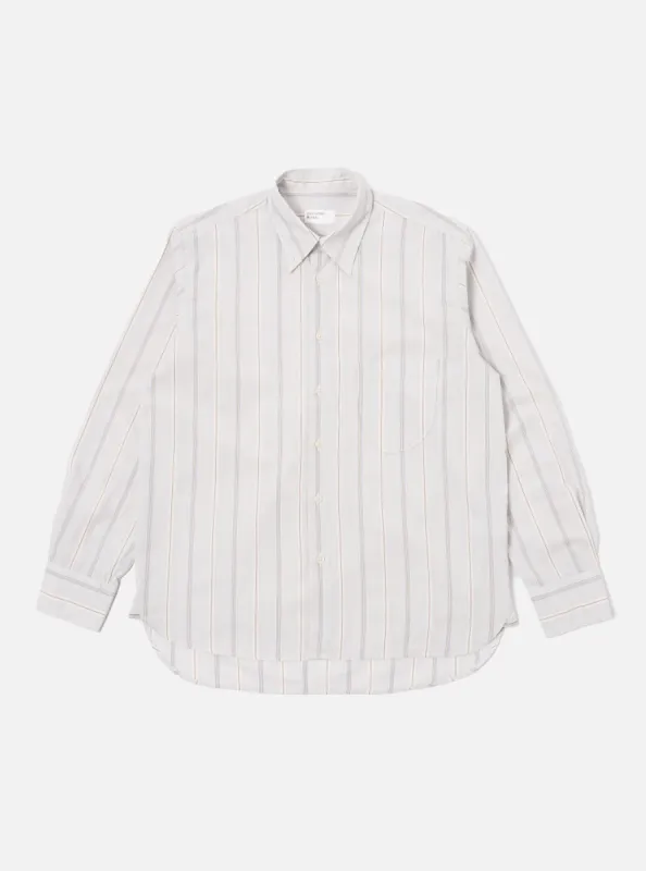Universal Works Lazy Day Shirt in Ecru Sydney Stripe sold by Universal Works