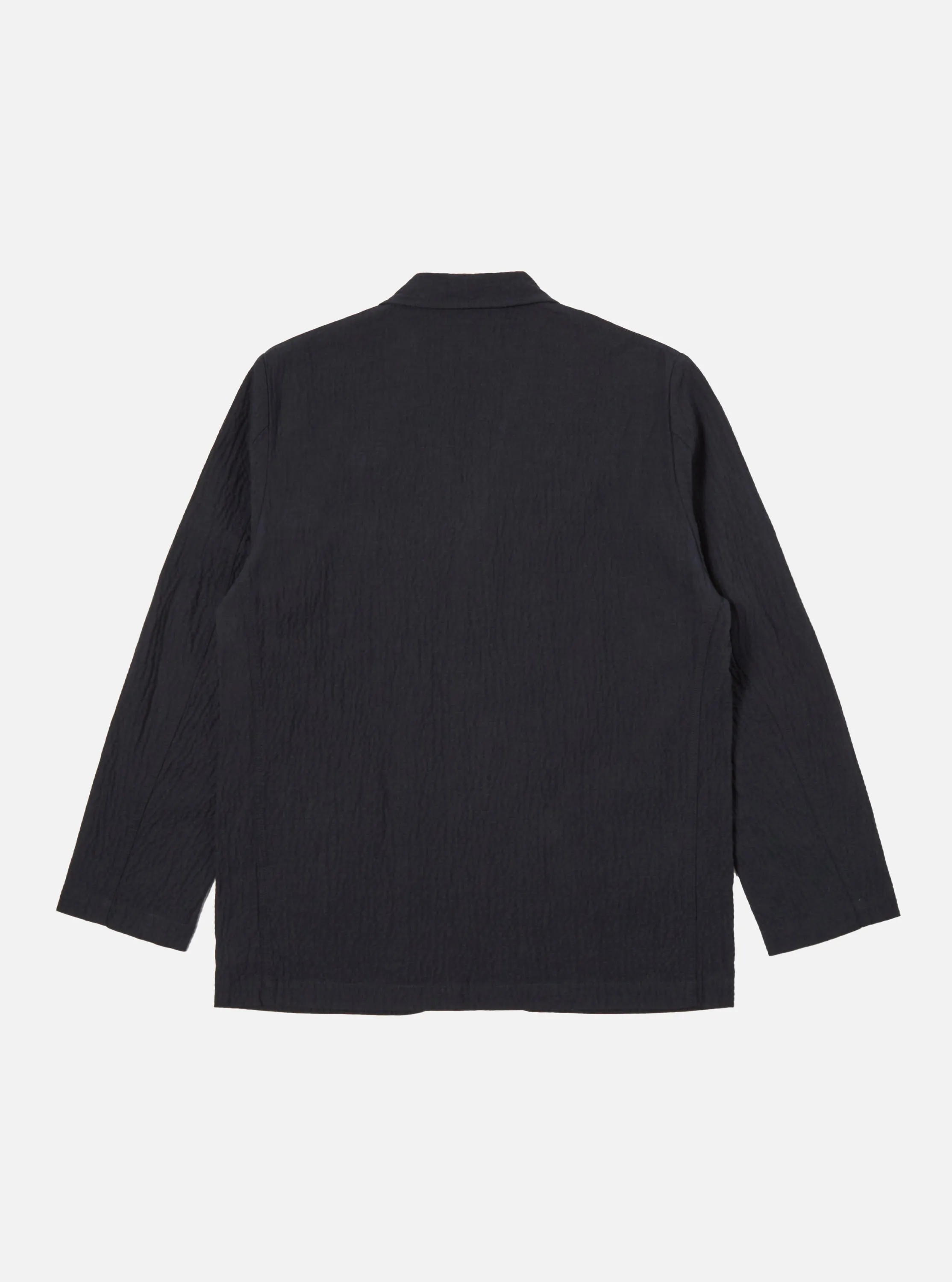 Universal Works Three Button Jacket in Dark Navy Ospina Cotton sold by Universal Works product image thumbnail 3