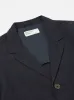 Universal Works Three Button Jacket in Dark Navy Ospina Cotton sold by Universal Works