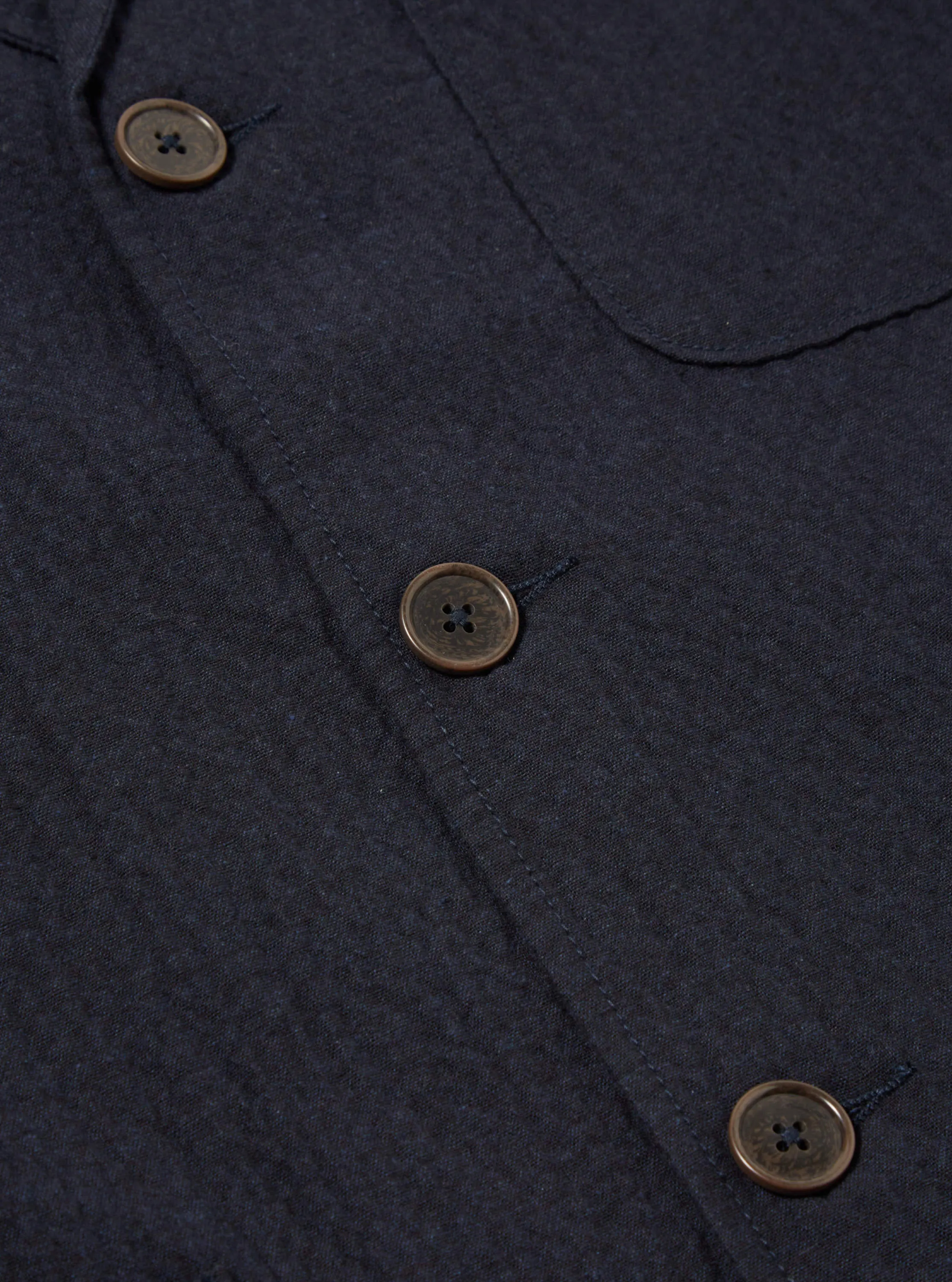 Universal Works Three Button Jacket in Dark Navy Ospina Cotton sold by Universal Works product image thumbnail 5
