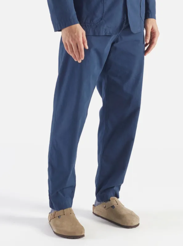 Universal Works Military Chino in Navy Summer Canvas sold by Universal Works