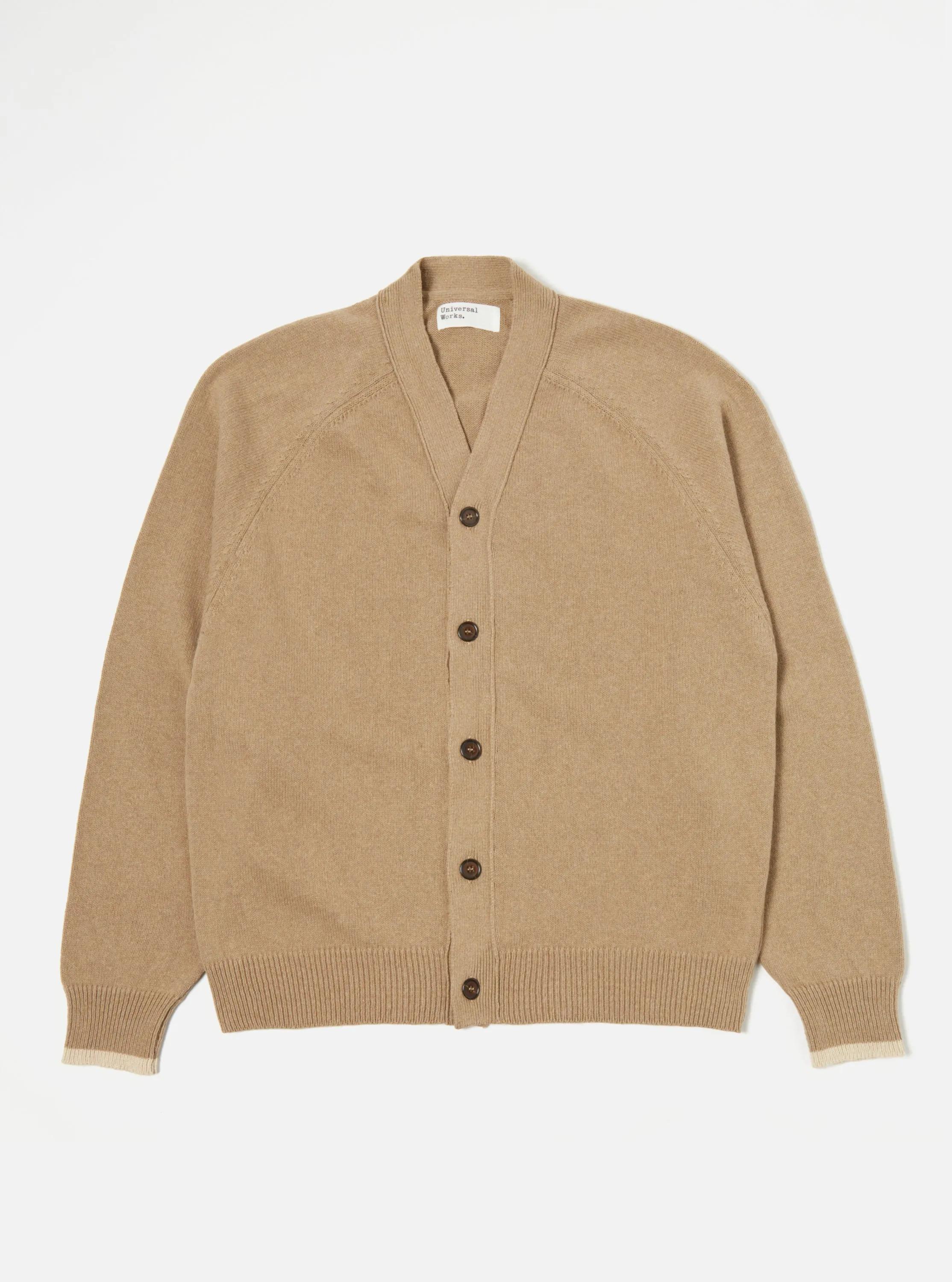 Universal Works David Cardigan in Summer Oak Eco Cotton sold by Universal Works product image thumbnail 2