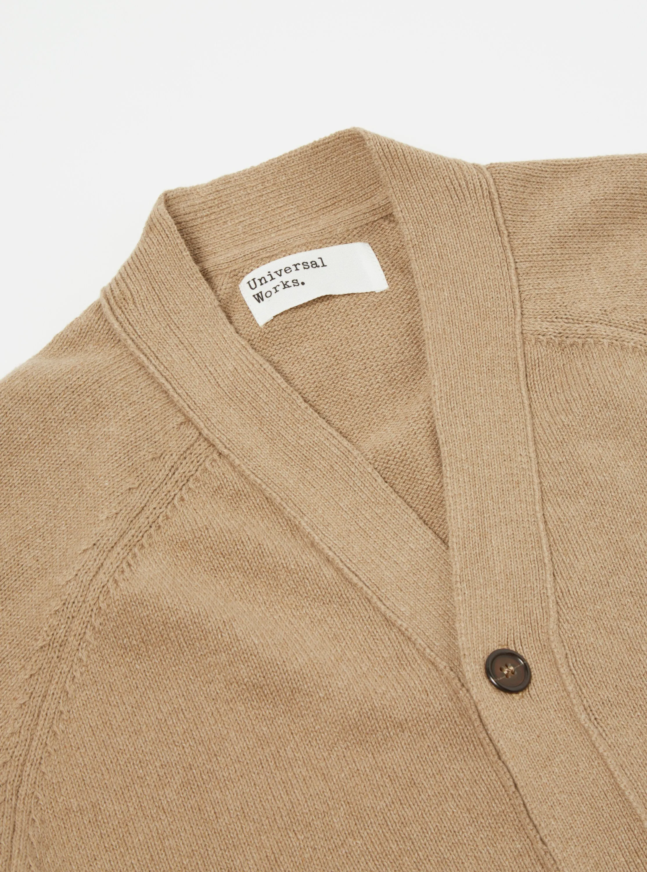 Universal Works David Cardigan in Summer Oak Eco Cotton sold by Universal Works product image thumbnail 4