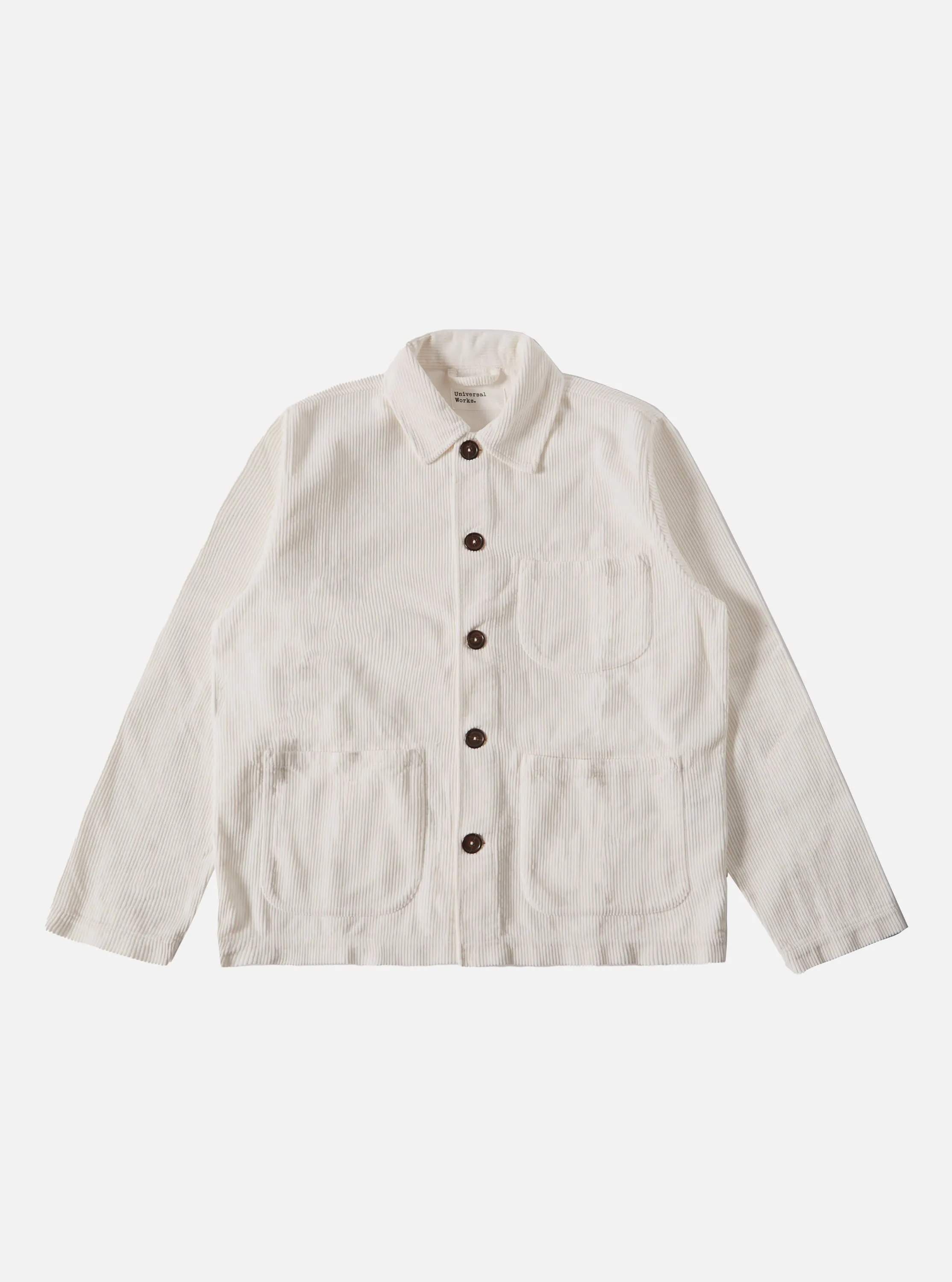 Universal Works Field Jacket in Ecru 6 Wale Corduroy sold by Universal Works