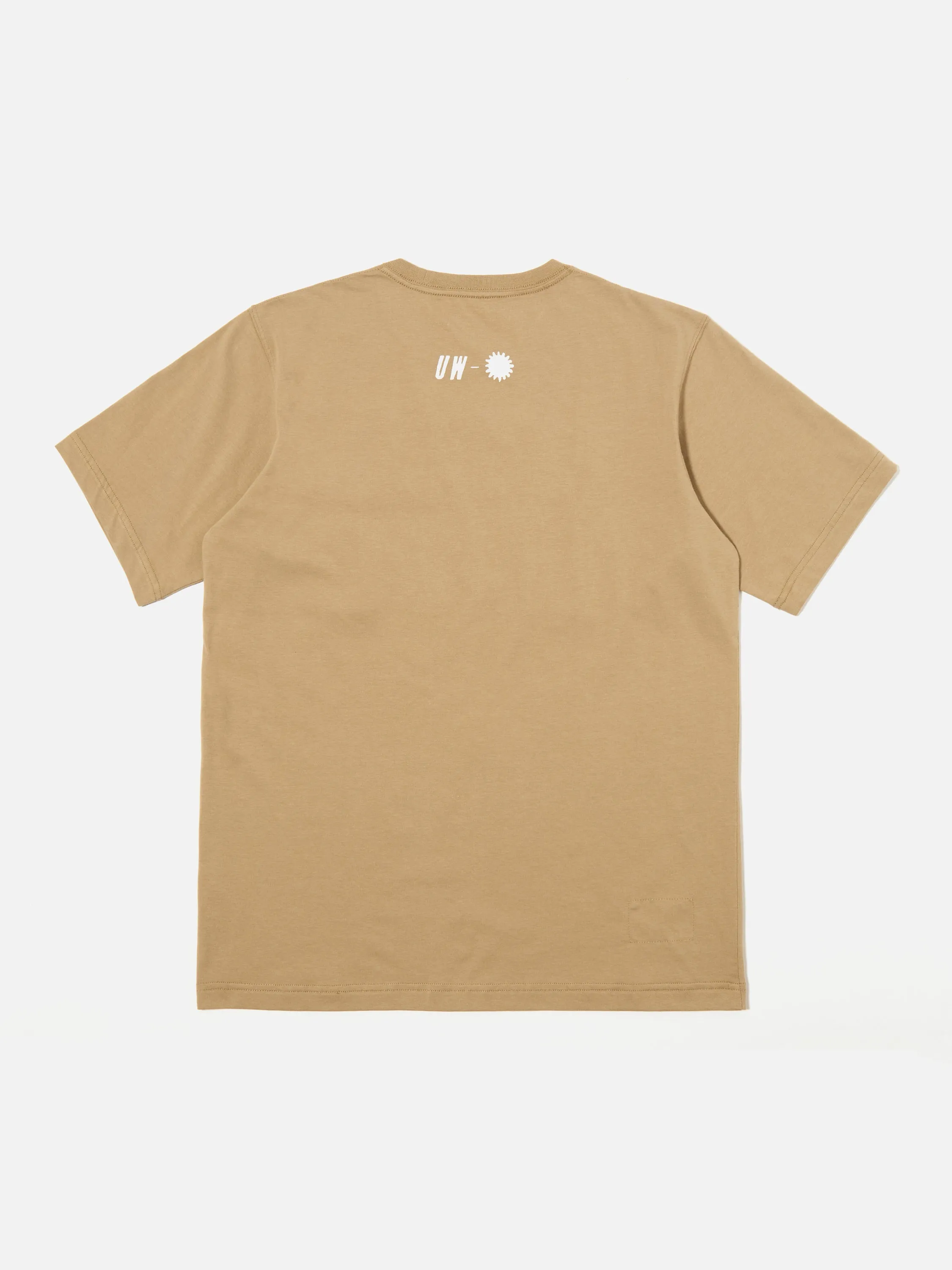 Universal Works Print Tee in Sand 'Hotel Deluxe' Single Jersey sold by Universal Works product image thumbnail 3