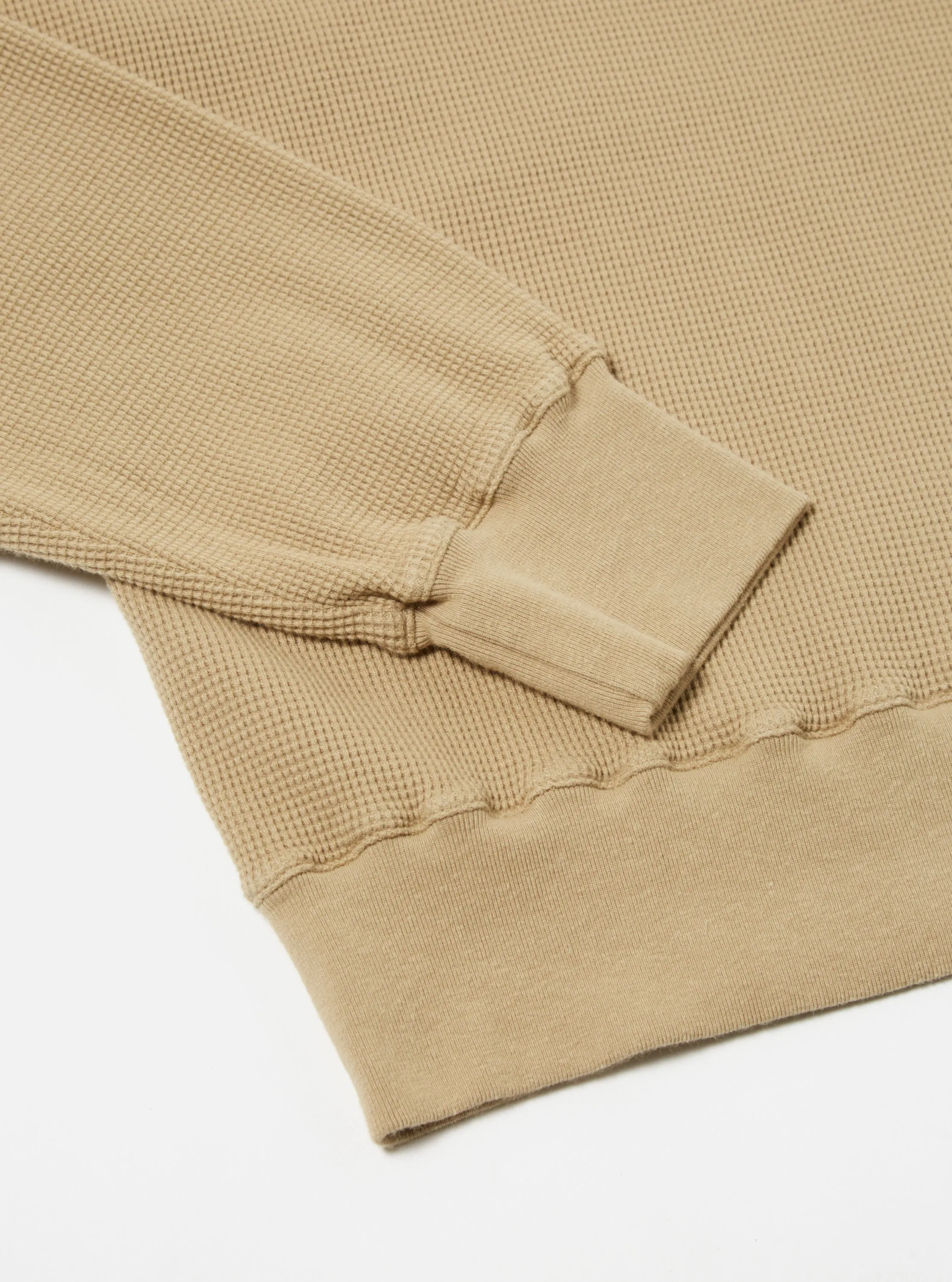 Universal Works Loose Sweatshirt in Summer Oak Organic Cotton/Hemp Waffle sold by Universal Works product image thumbnail 5