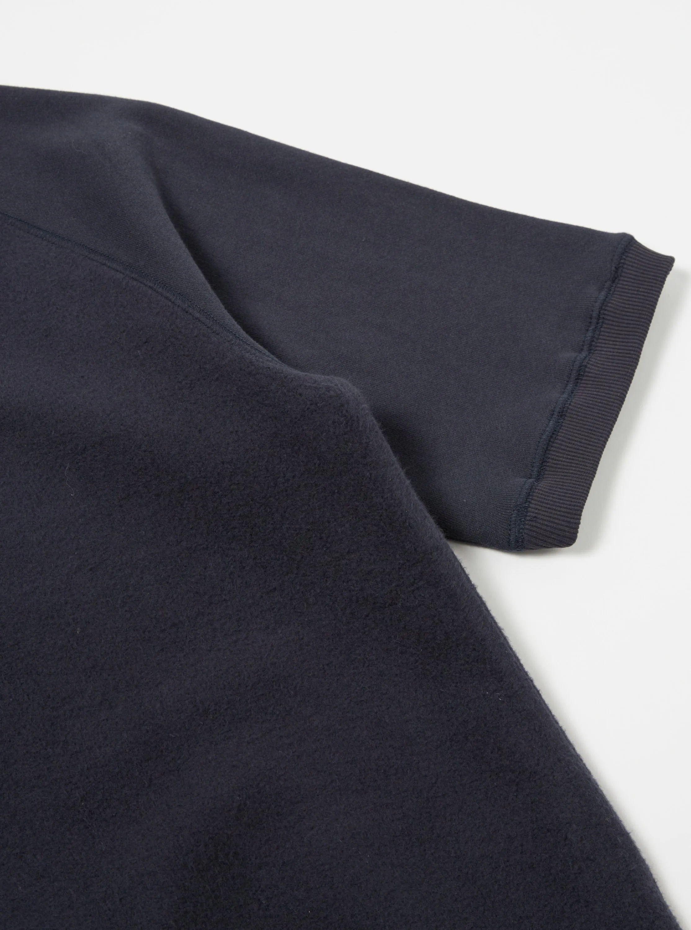 Universal Works Short Sleeve Sweatshirt in Navy Brush Back Sweat sold by Universal Works product image thumbnail 5