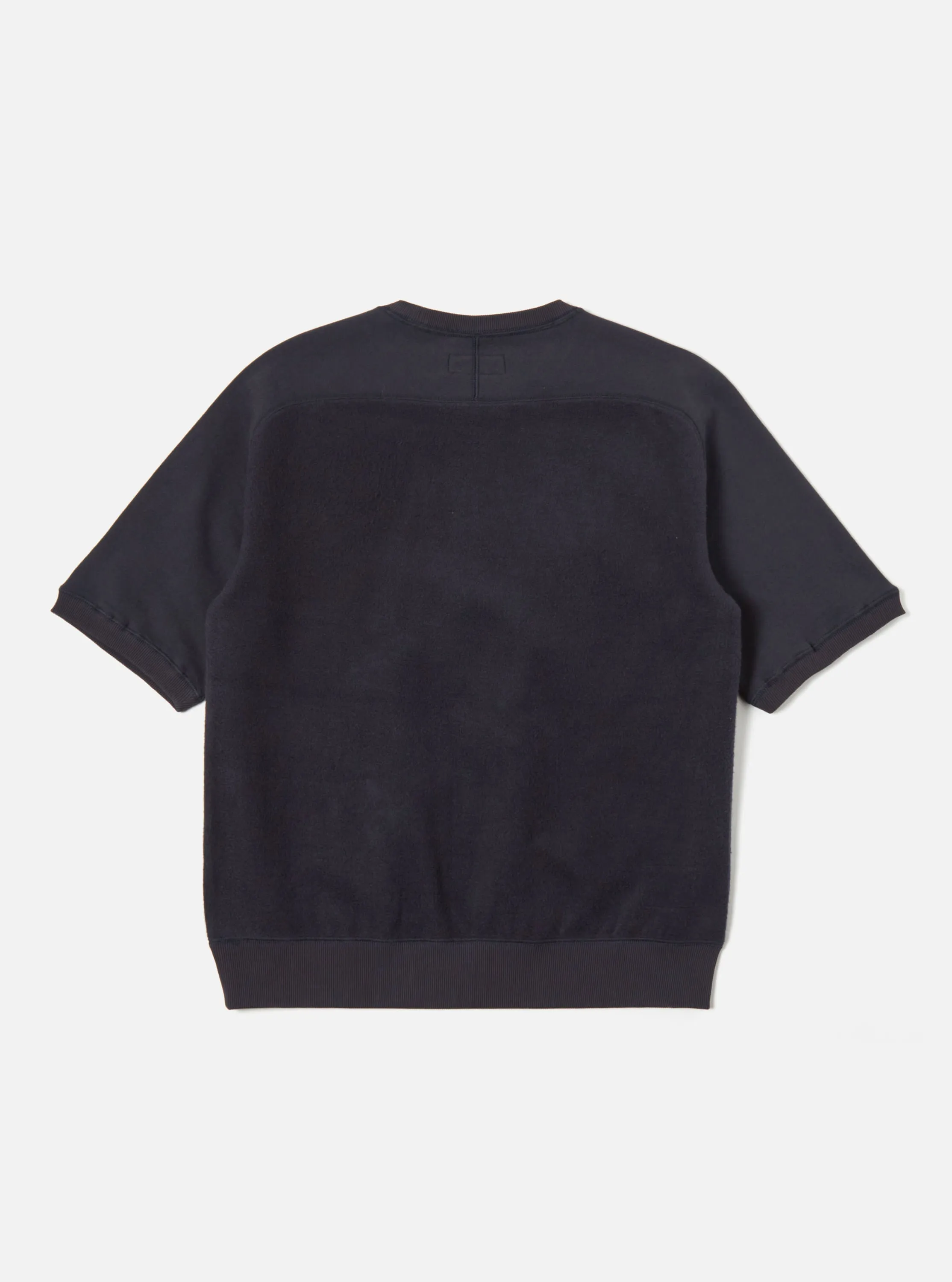 Universal Works Short Sleeve Sweatshirt in Navy Brush Back Sweat sold by Universal Works product image thumbnail 3