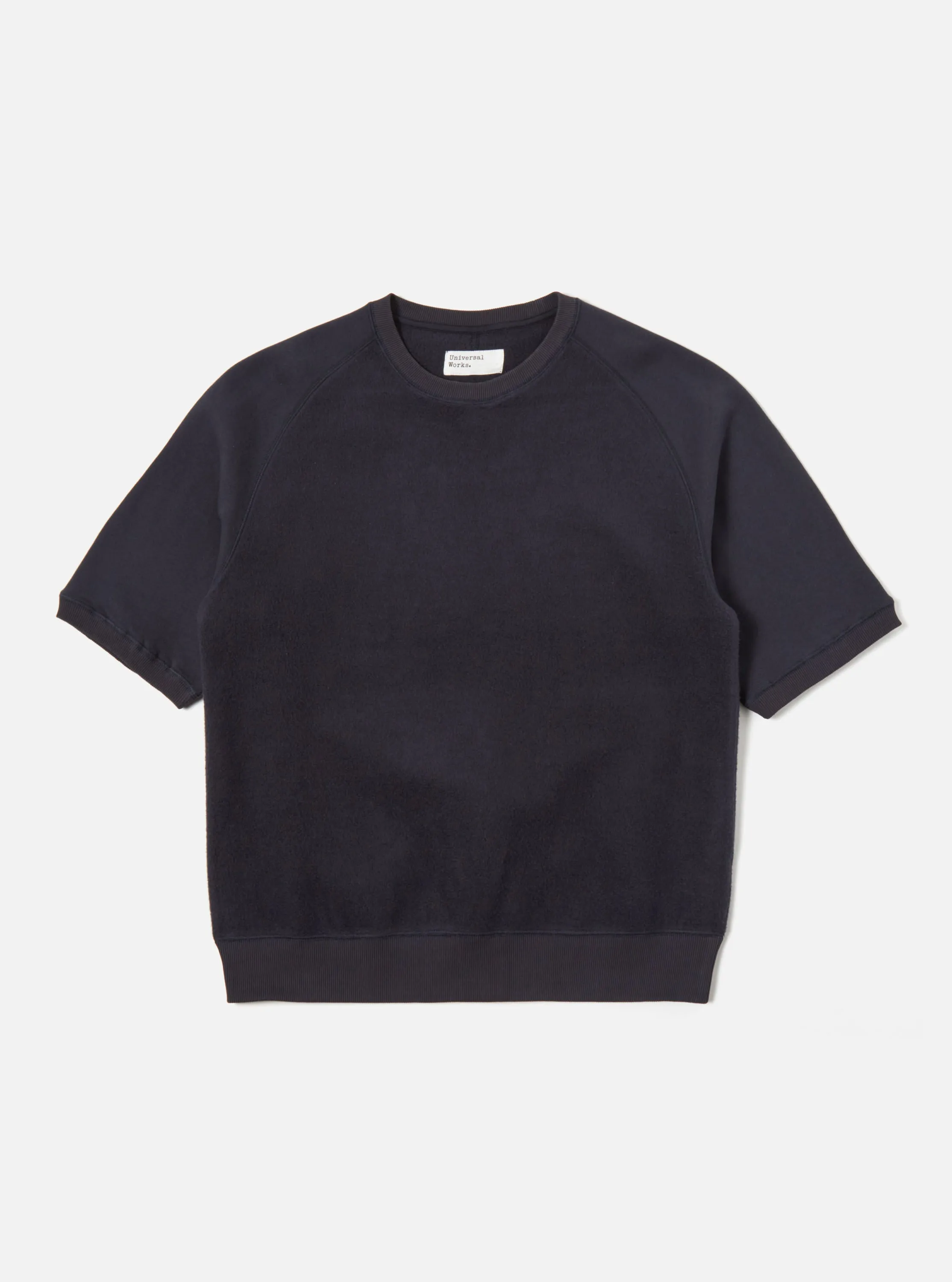 Universal Works Short Sleeve Sweatshirt in Navy Brush Back Sweat sold by Universal Works product image thumbnail 2