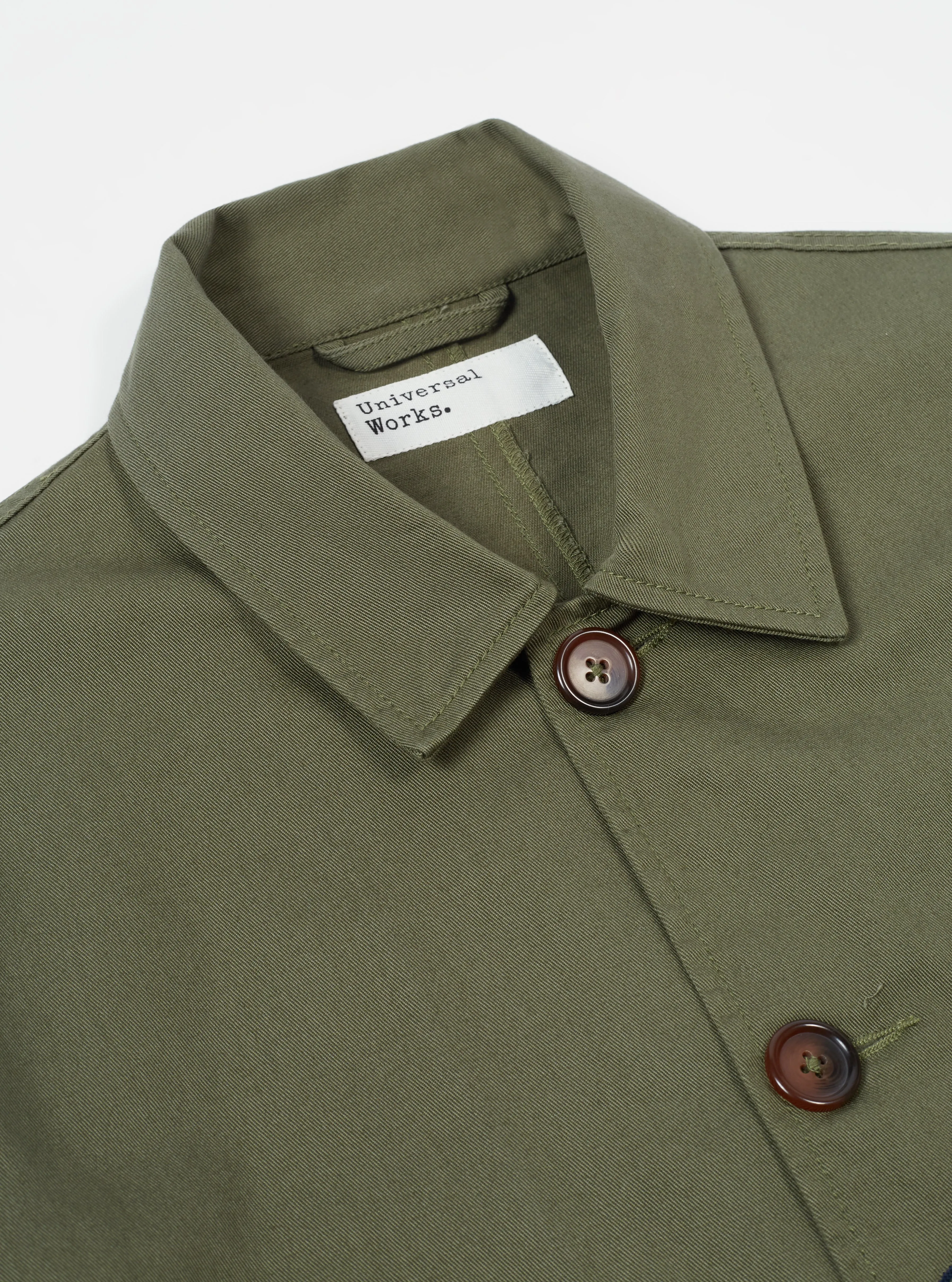 Light Olive Twill Bakers Chore Jacket sold by Universal Works product image thumbnail 3