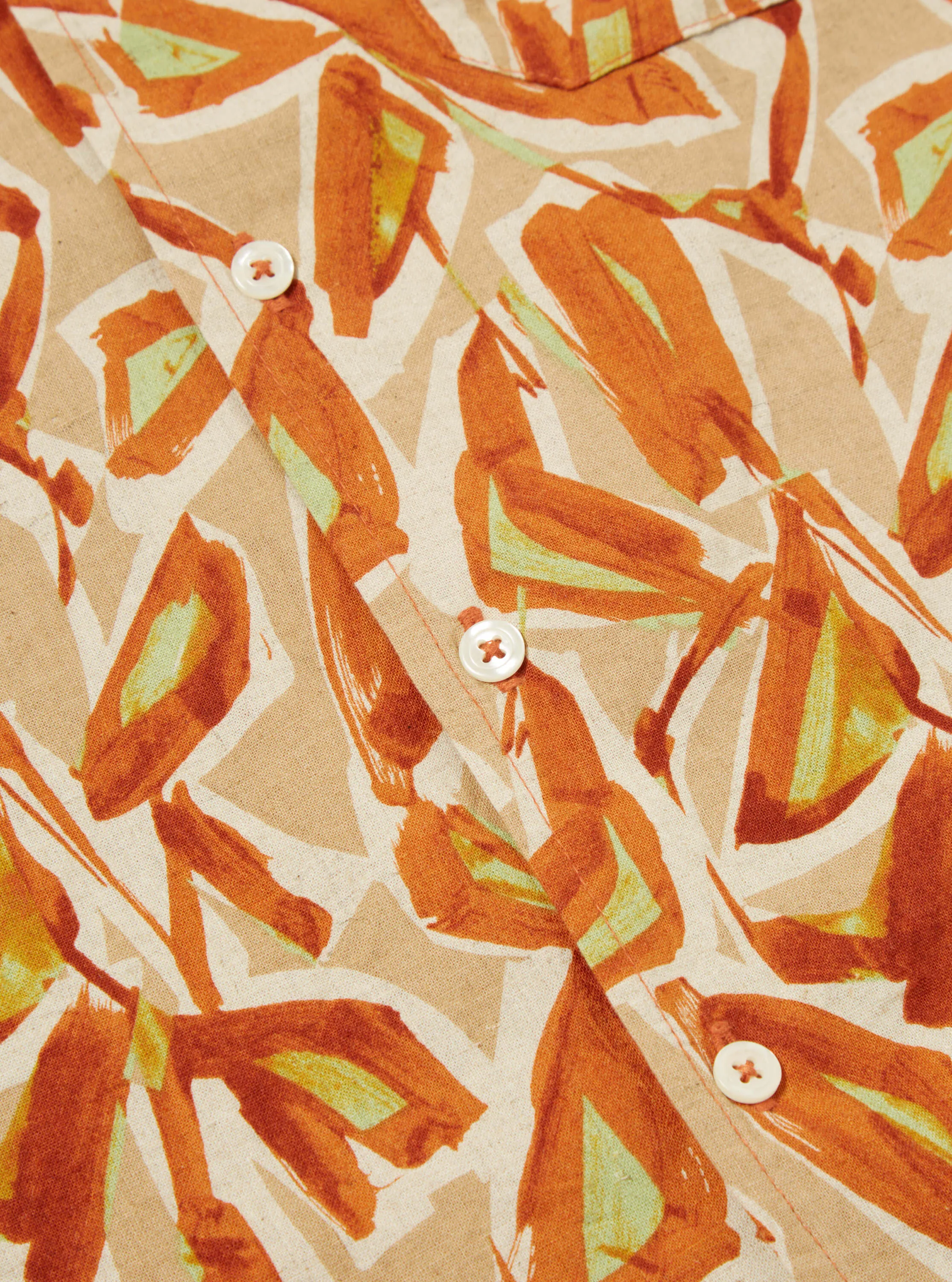 Universal Works Minari Shirt in Terracotta Artist Flower Lincot sold by Universal Works product image thumbnail 5