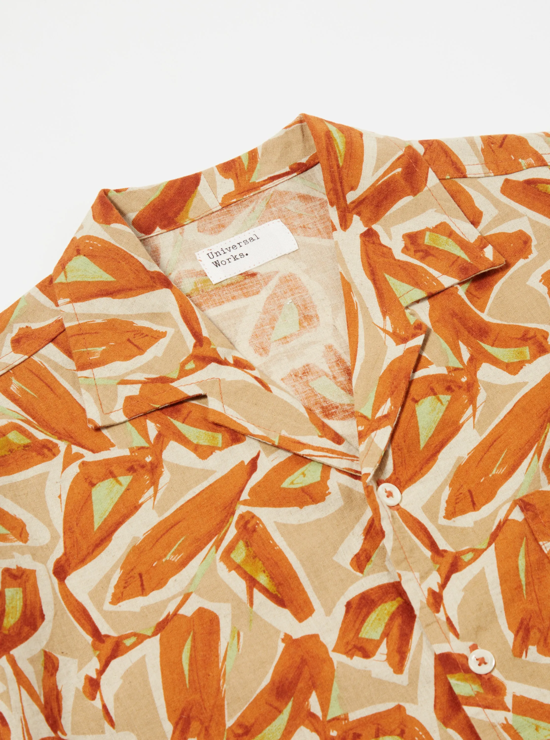 Universal Works Minari Shirt in Terracotta Artist Flower Lincot sold by Universal Works product image thumbnail 4