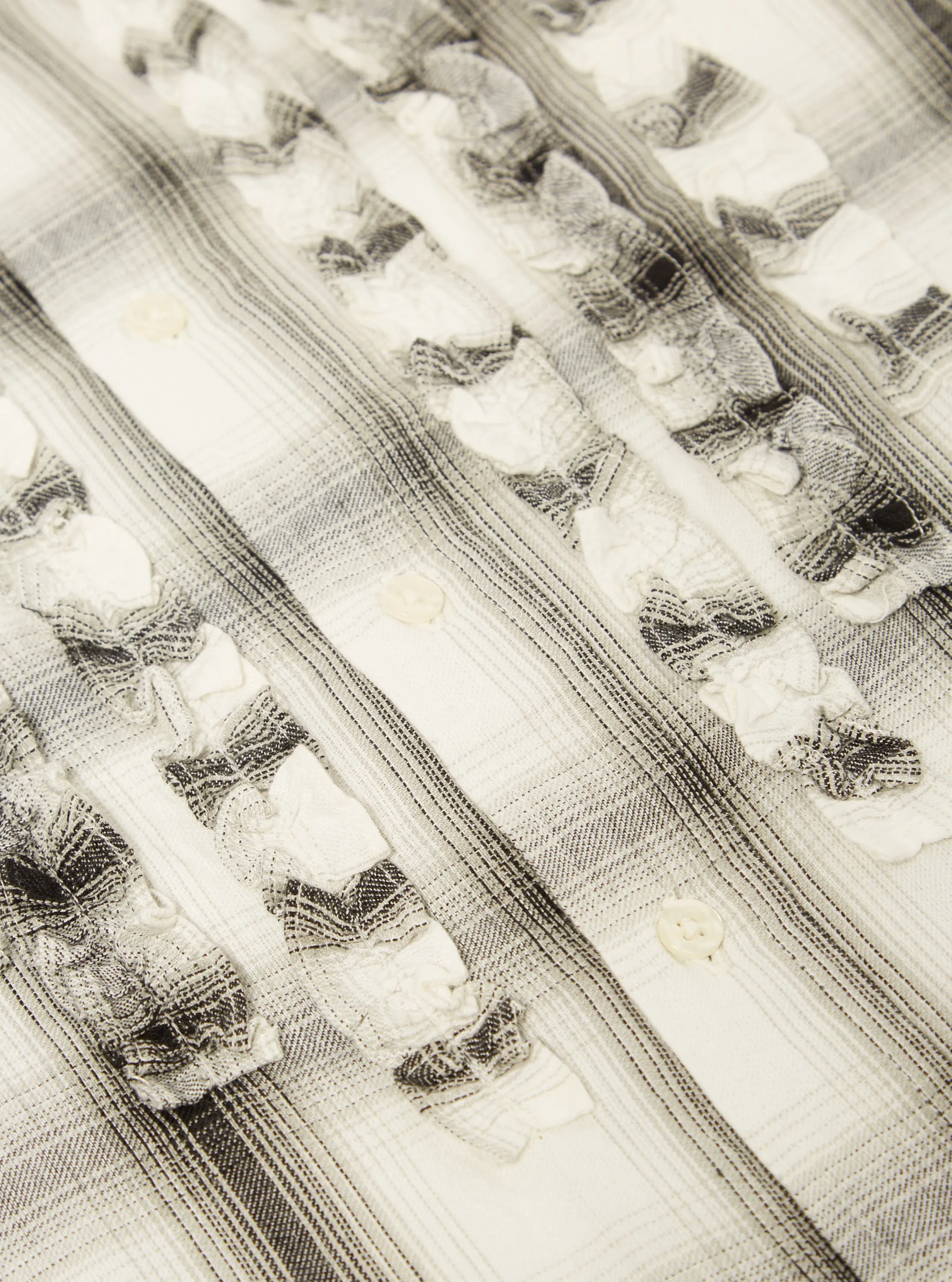 Universal Works Frill Shirt in Ecru Shadow Check sold by Universal Works product image thumbnail 4