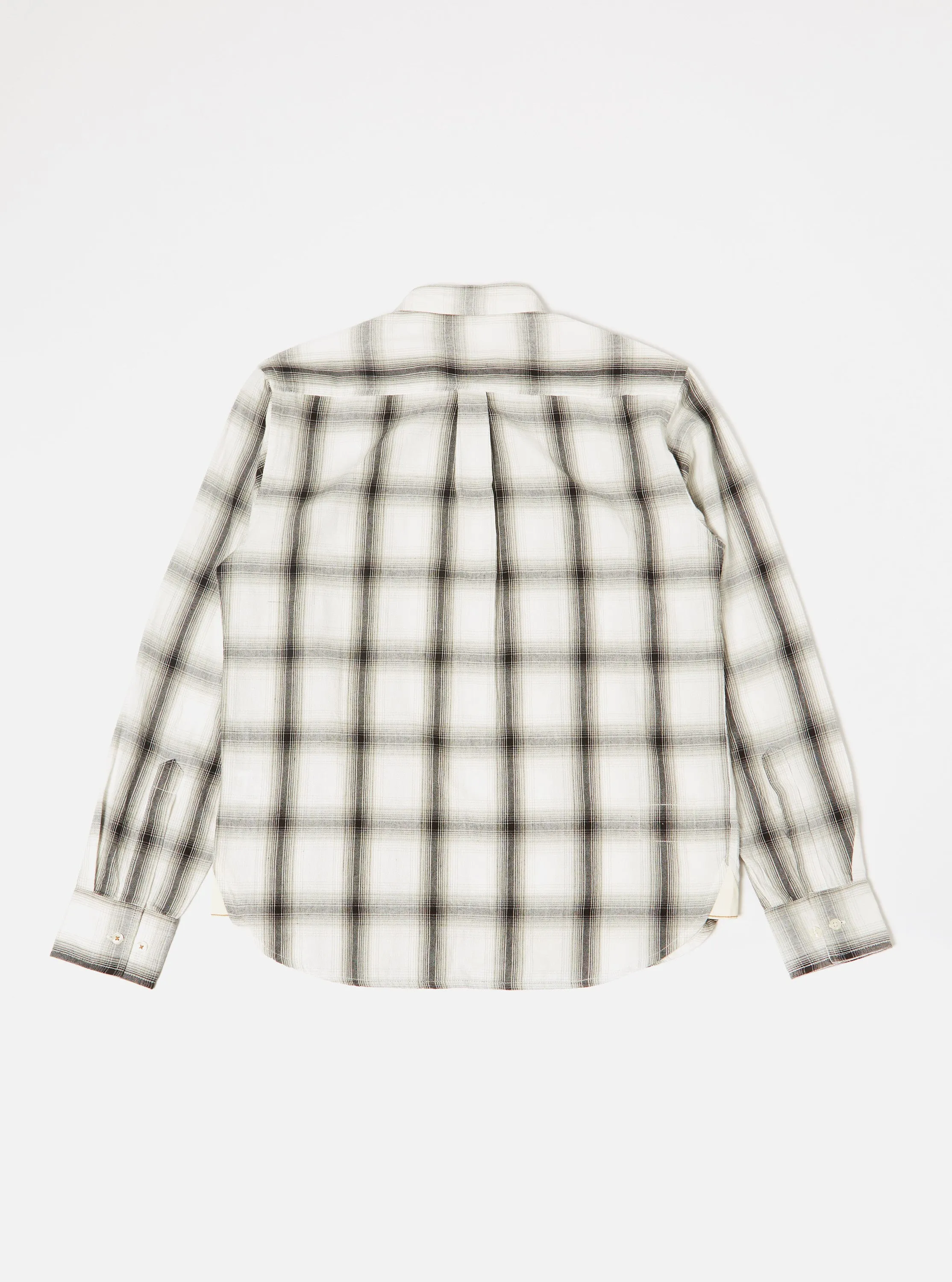 Universal Works Frill Shirt in Ecru Shadow Check sold by Universal Works product image thumbnail 2