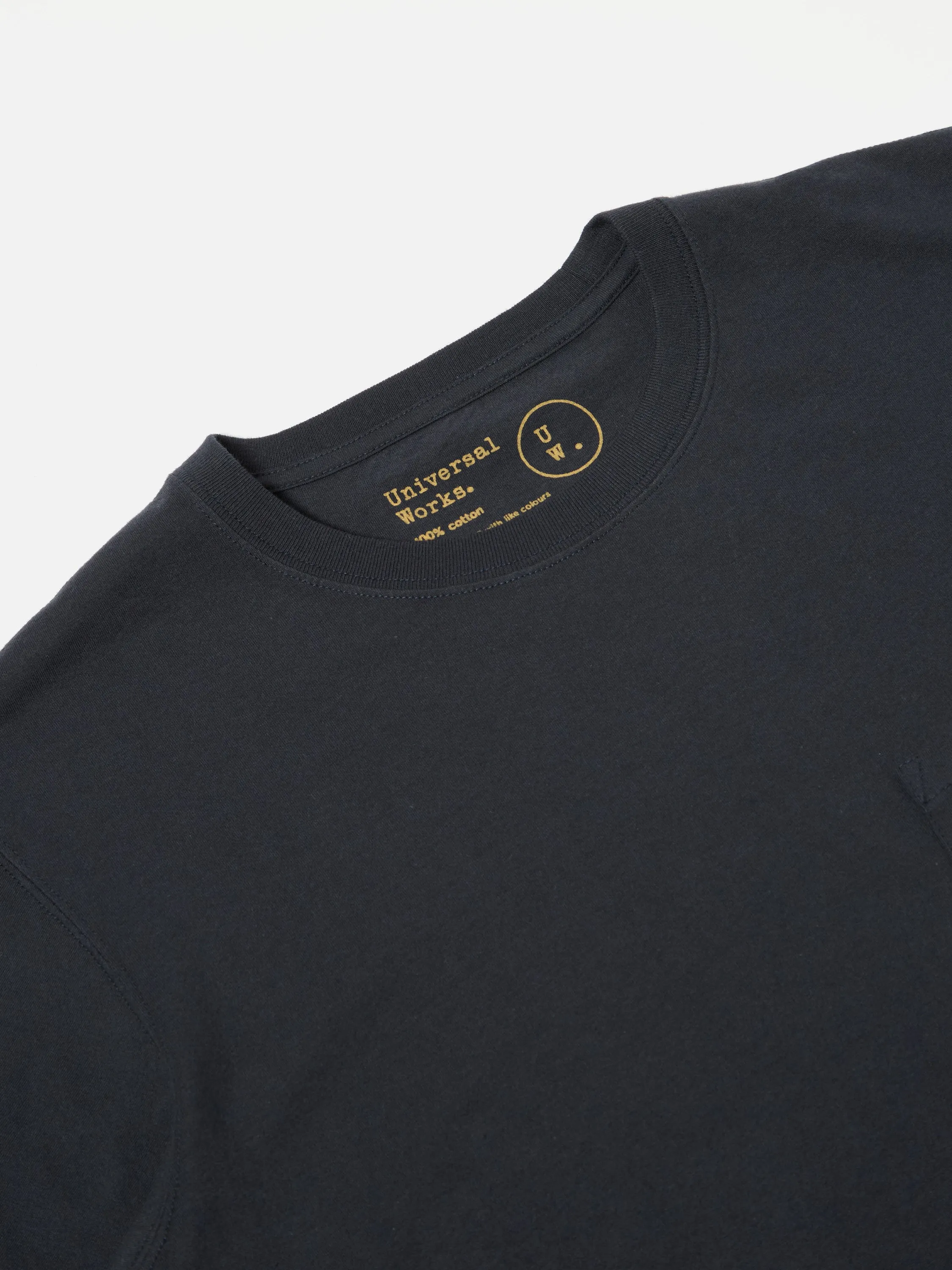 Universal Works Print Pocket Tee in Navy Single Jersey Deluxe sold by Universal Works product image thumbnail 4