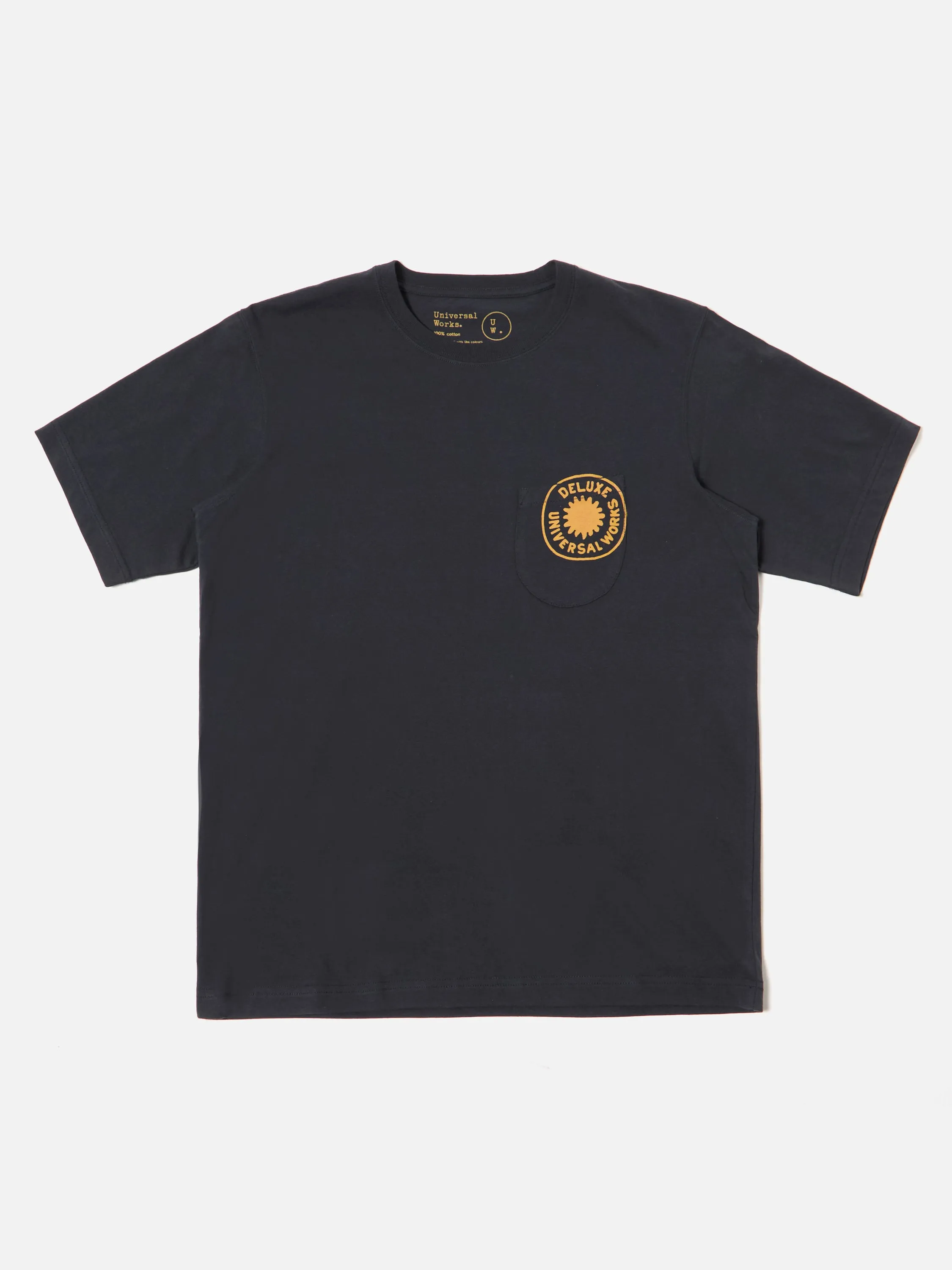 Universal Works Print Pocket Tee in Navy Single Jersey Deluxe sold by Universal Works product image thumbnail 2
