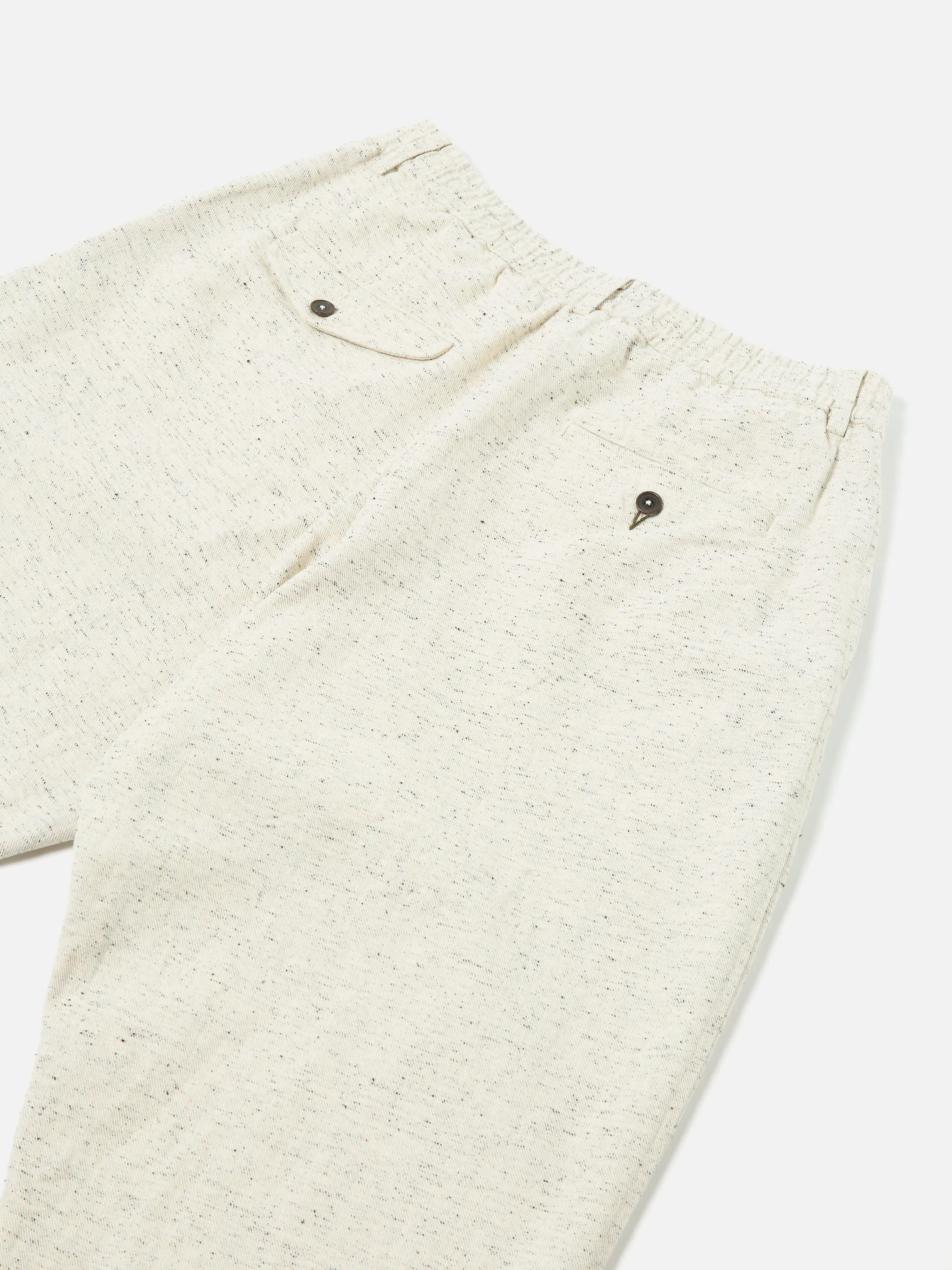 Universal Works Pleated Track Pant in Ecru Salt & Pepper Gabardine sold by Universal Works product image thumbnail 4