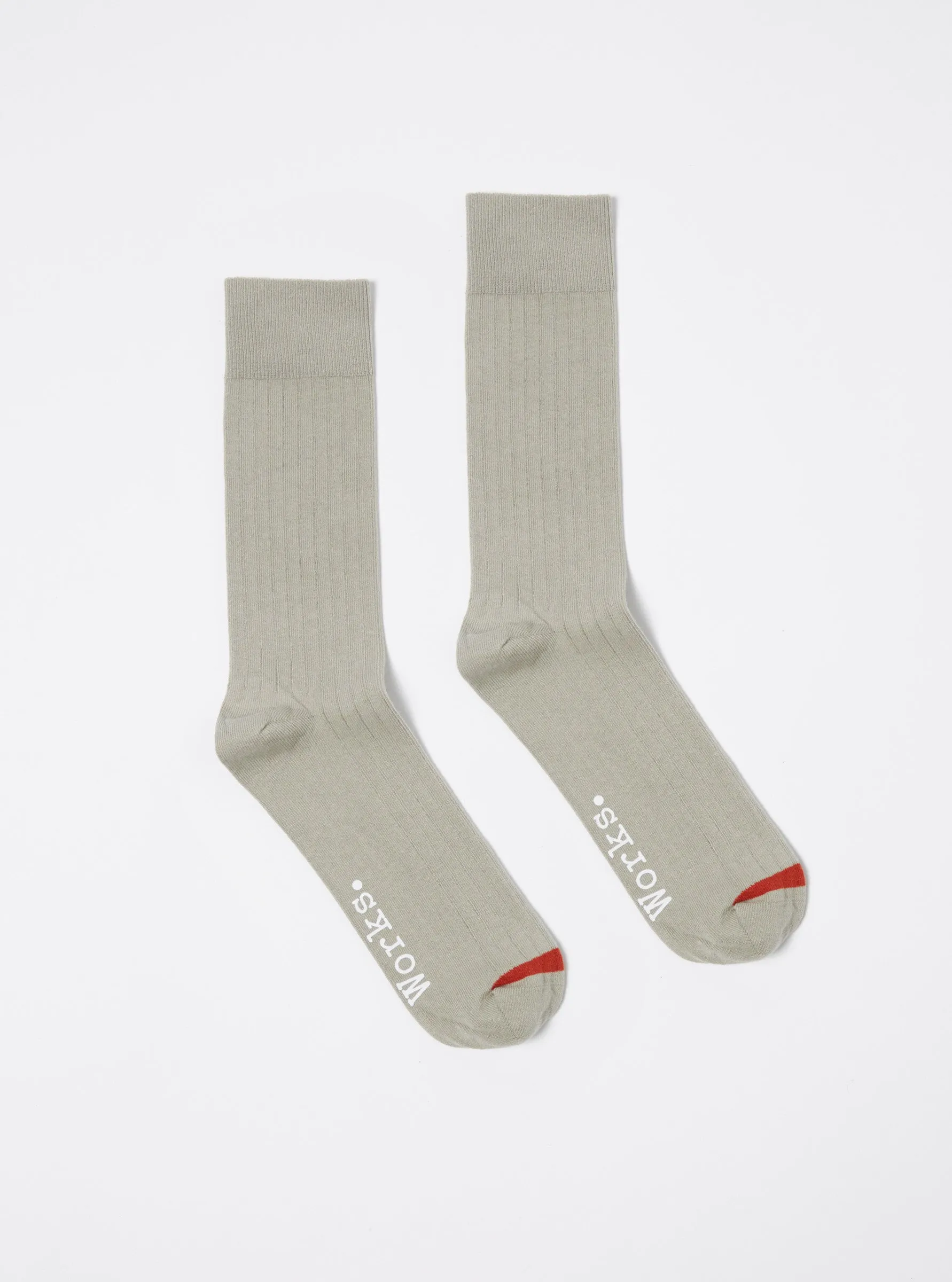 Grey Rib Knit Modal Sock sold by Universal Works