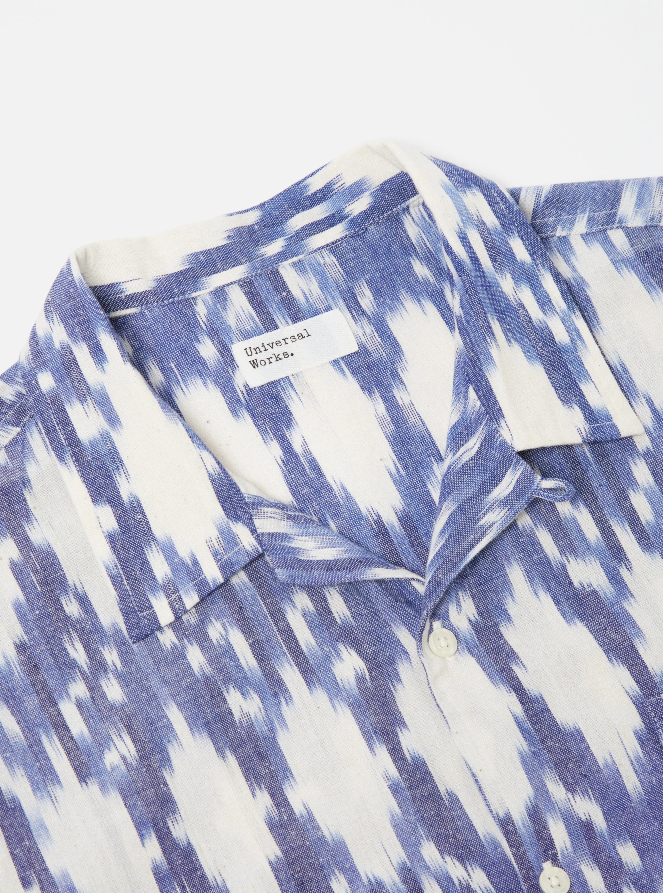 Universal Works Road Shirt in Ecru Summer Ikat sold by Universal Works product image thumbnail 4