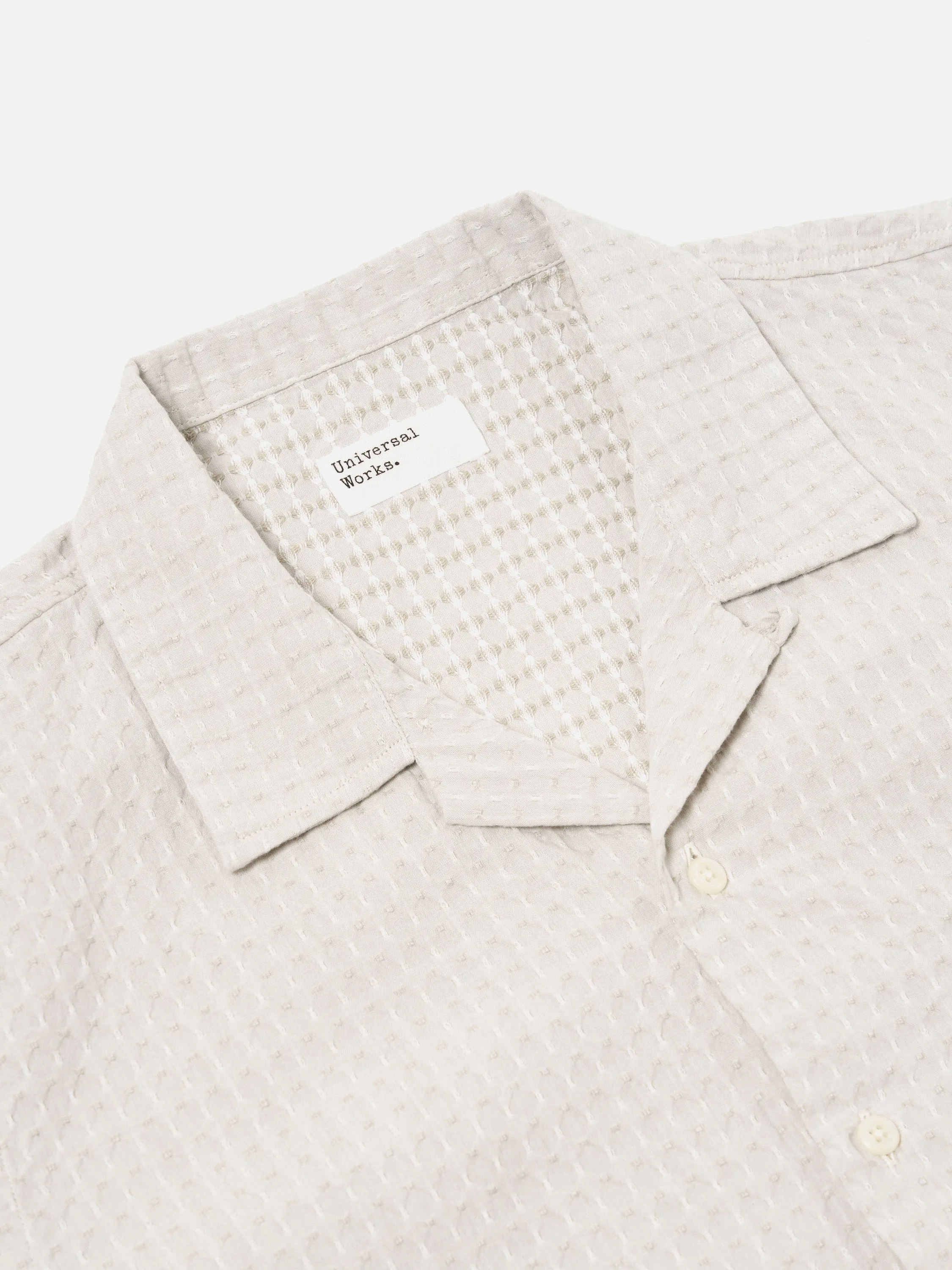 Universal Works Road Shirt in Light Olive Delos Back Cotton sold by Universal Works product image thumbnail 3