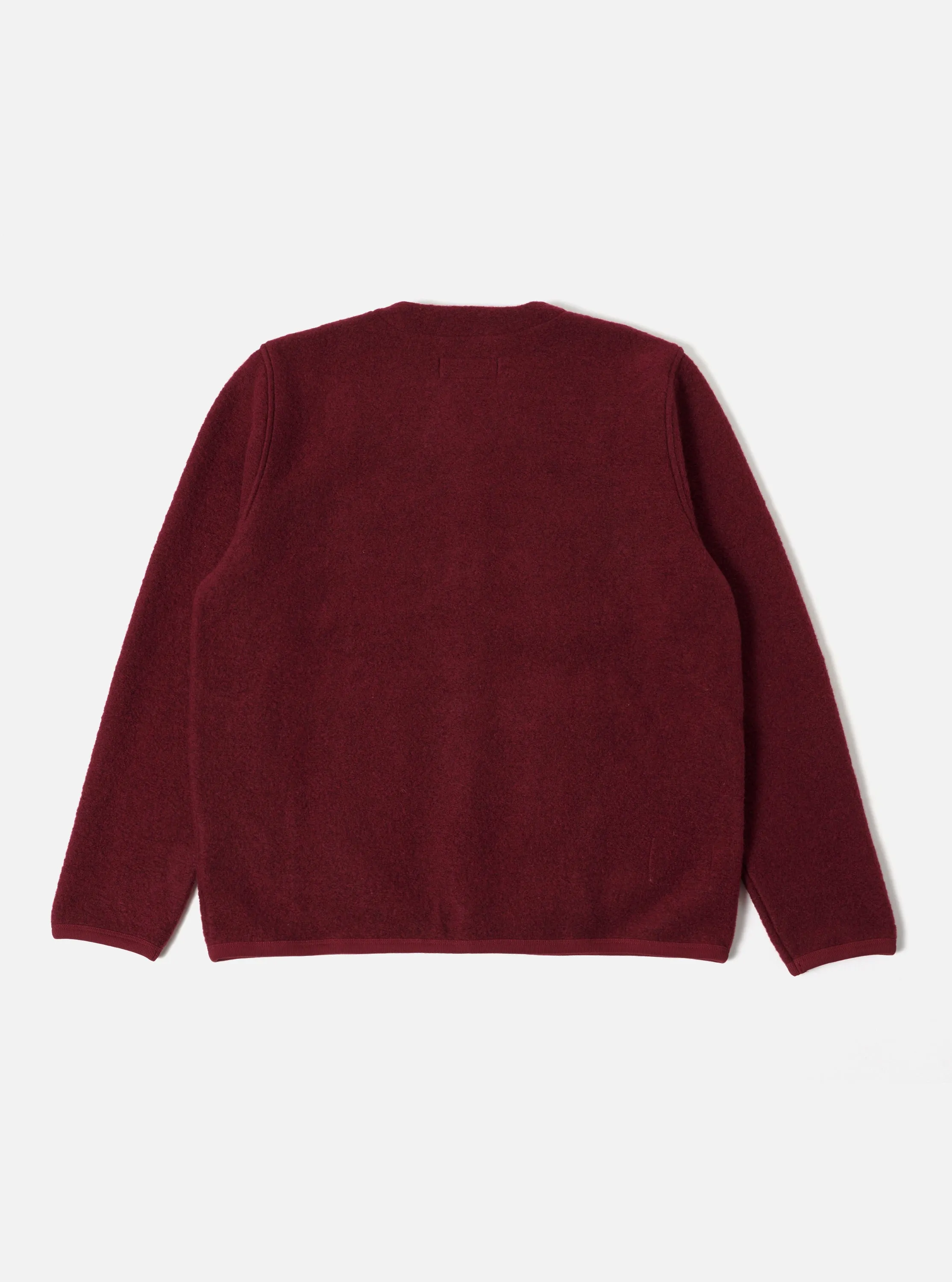Universal Works Cardigan in Deep Red Wool Fleece sold by Universal Works product image thumbnail 2