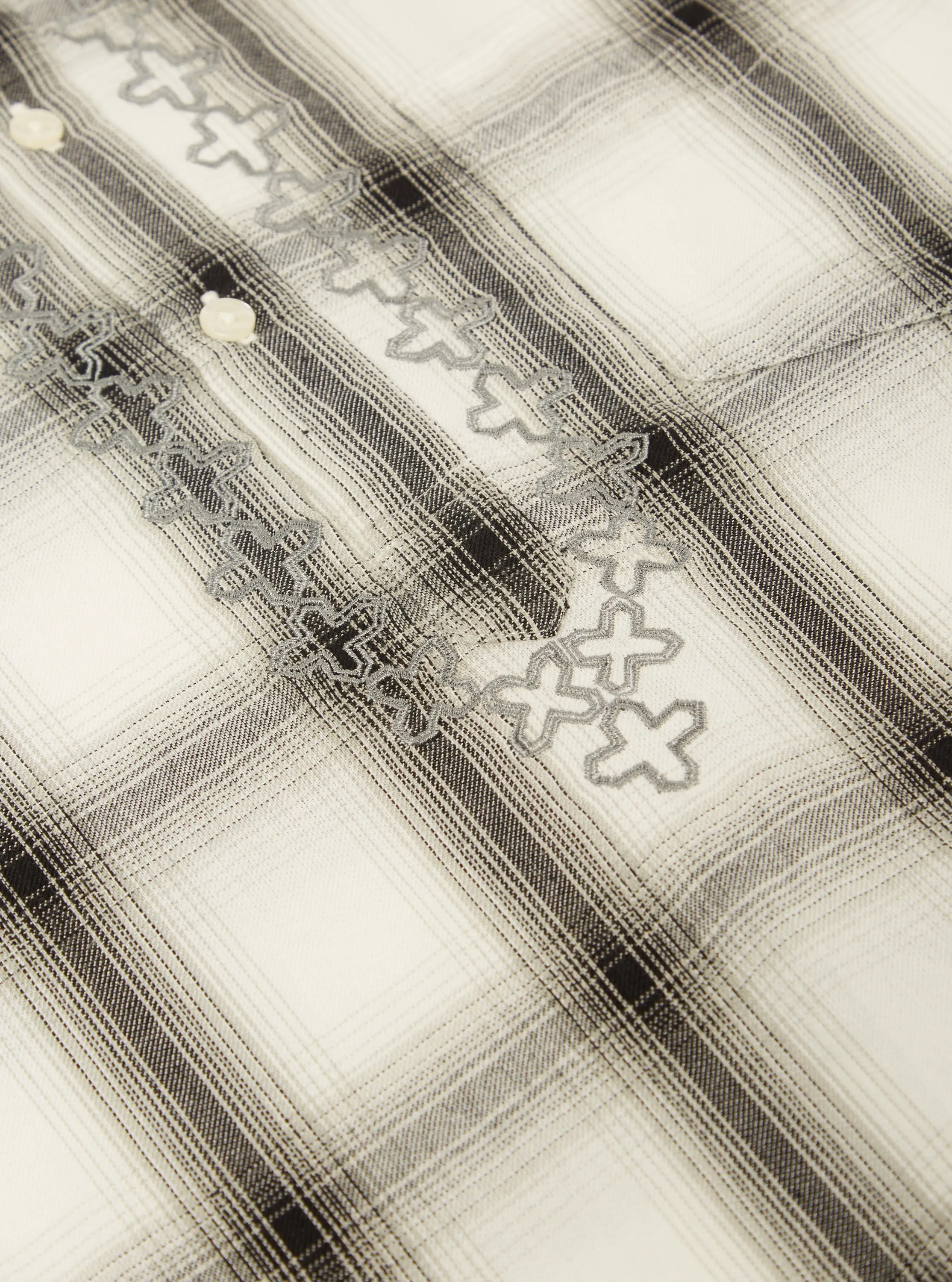 Universal Works Kurta Shirt in Ecru Shadow Check sold by Universal Works product image thumbnail 4