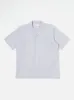 Universal Works Camp Shirt II in Blue/Orange Busy Stripe Cotton sold by Universal Works