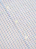 Universal Works Camp Shirt II in Blue/Orange Busy Stripe Cotton sold by Universal Works
